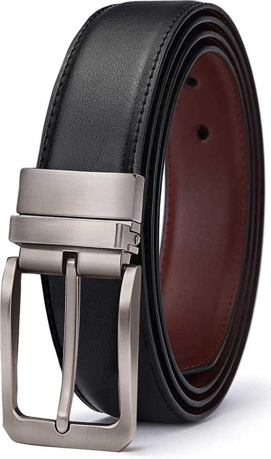 FRIENDSKARTMen's Synthetic Reversible Belt (BELT 69_Black & Brown)
