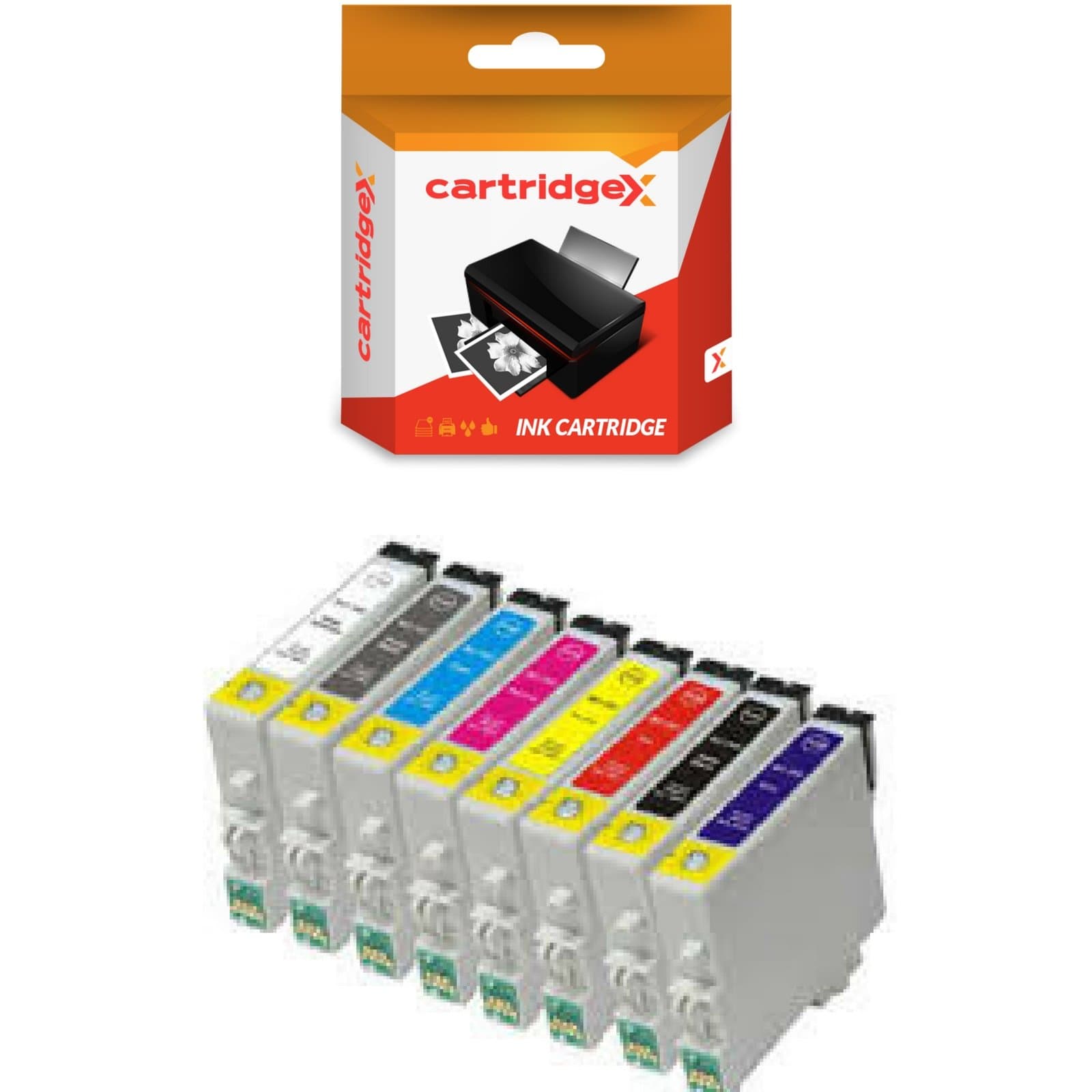 Set of 8 Cartridgex Compatible Ink Cartridge Multipack Replacement For T6031 T6032 T6033 T6034 T6035 T6036 T6037 T6039 For Epson Stylus Pro 7800 7880 9800 9880