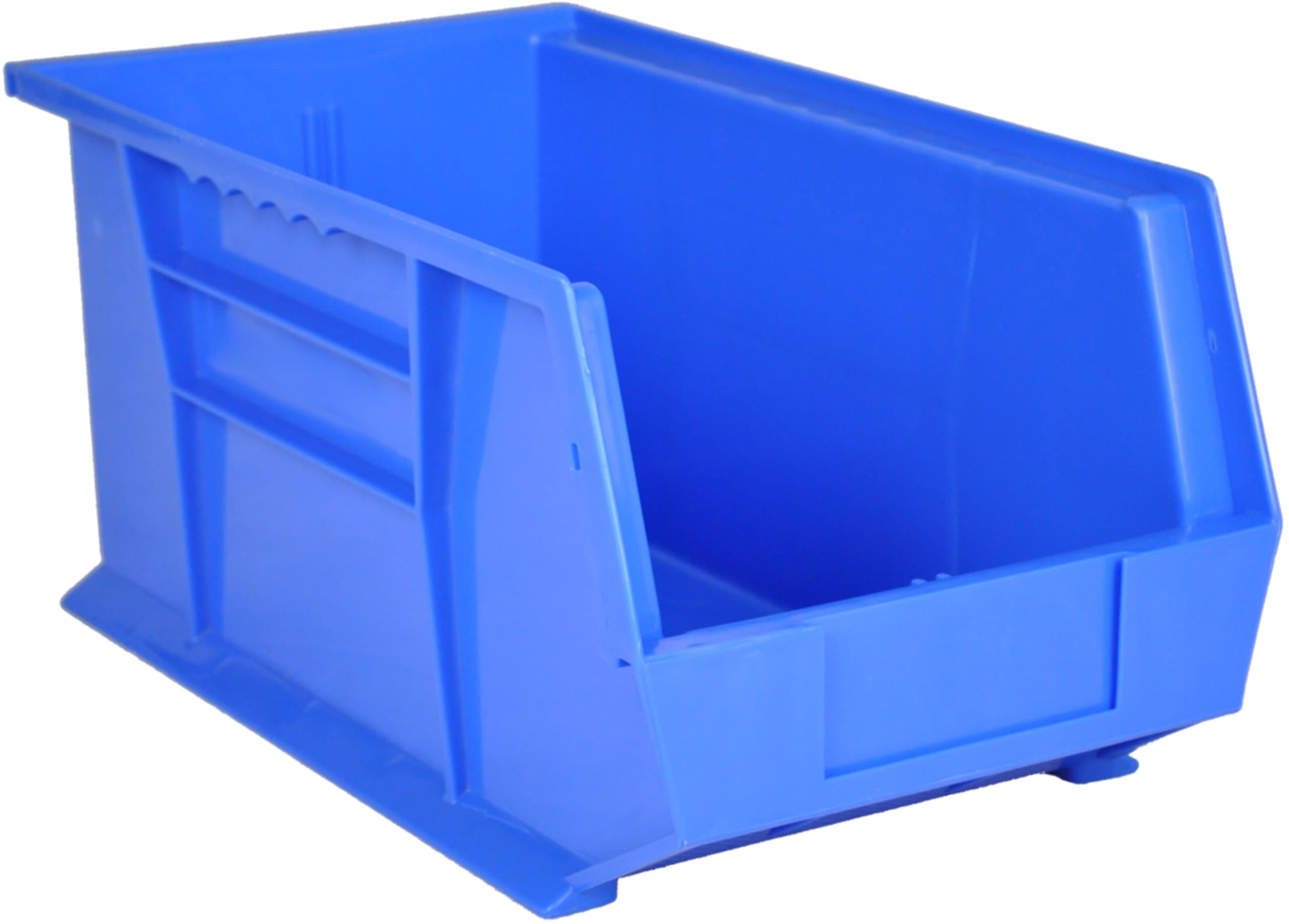 Pack of 10 x Rhino Tuff Bin40 Plastic Storage Parts Bins - Stacking Component Box Ideal for Garage Workshop or Warehouse Shelving Bin