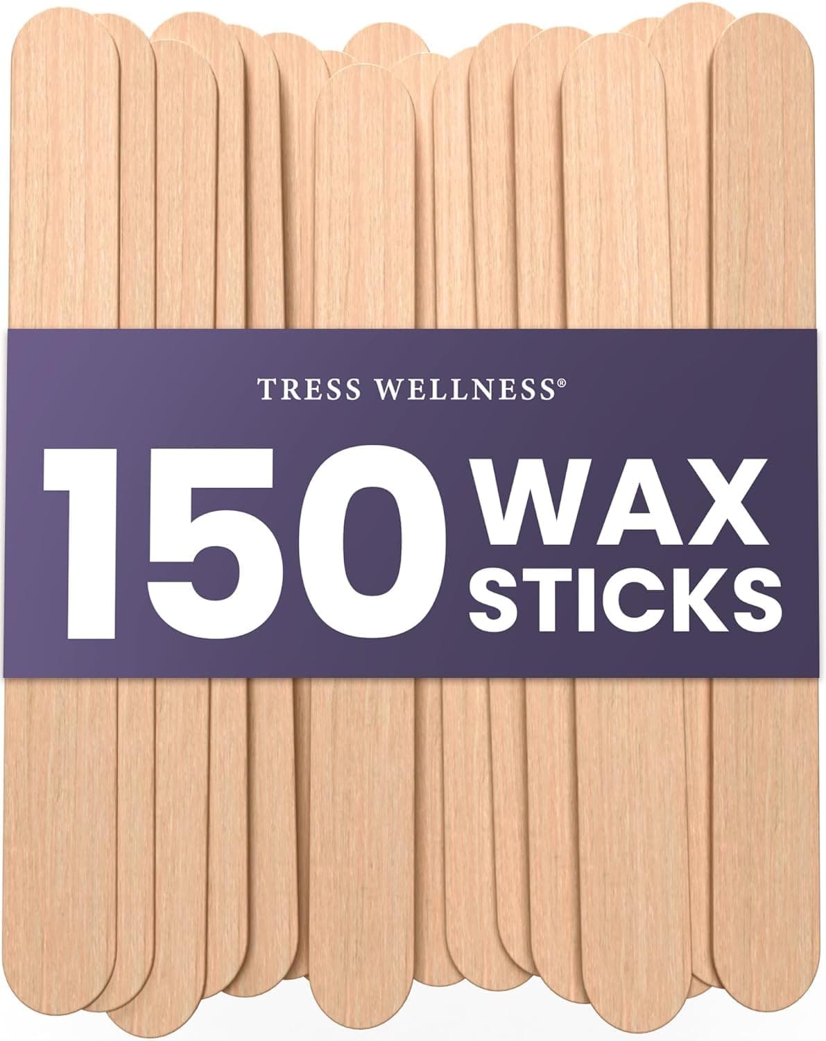 Waxing Sticks for Hair Removal - Premium Splinter-Free Wooden Sticks for Waxing, Wax Stick for Body and Face Waxing,150 Wax Sticks