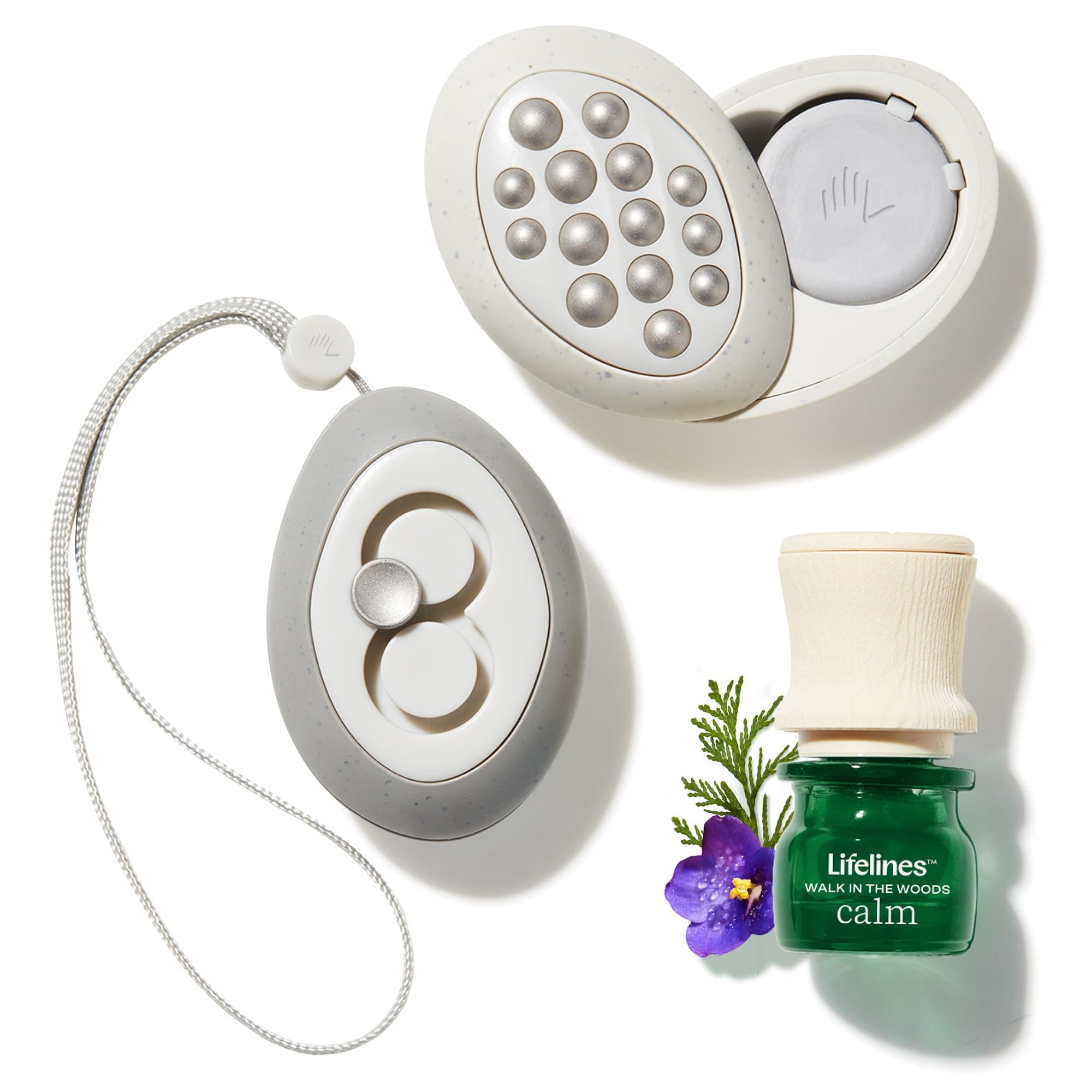 Scent-Infused Grounding Stones, 2-Pack, Flow Pack - Portable Fidgets for Adults with Essential Oil Blend & Diffusion Stones for Sensory Immersion - Calming Waterless Passive Diffuser