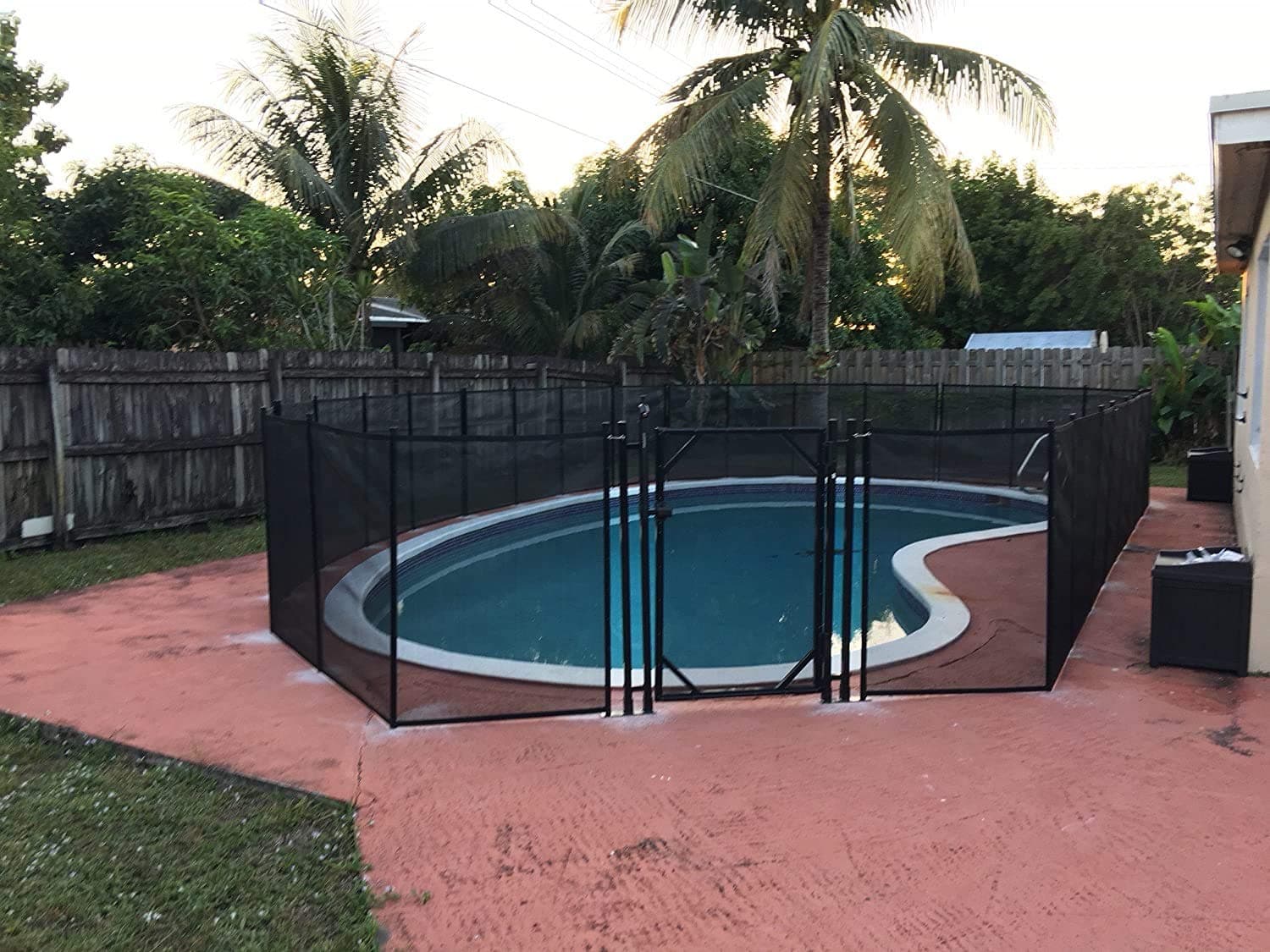 WaterWarden Pool Fence, Removable Child Safety Pool Fencing, Easy DIY Installation with Hardware Included, Inground Pool Mesh Fence to Protect Kids and Dogs