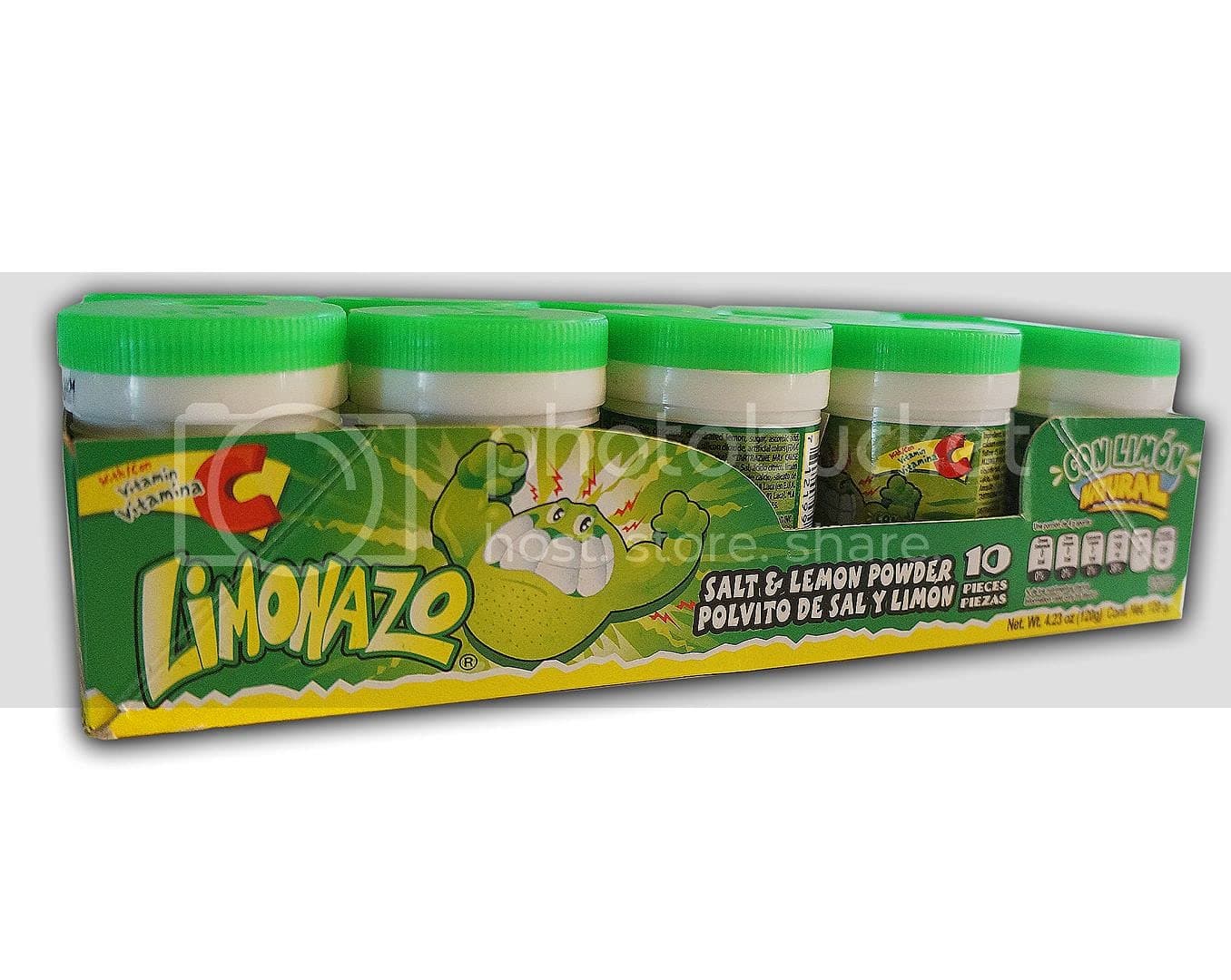 Candy Limonazo Salt and Lemon Powder Mini Shaker, 10 Piece