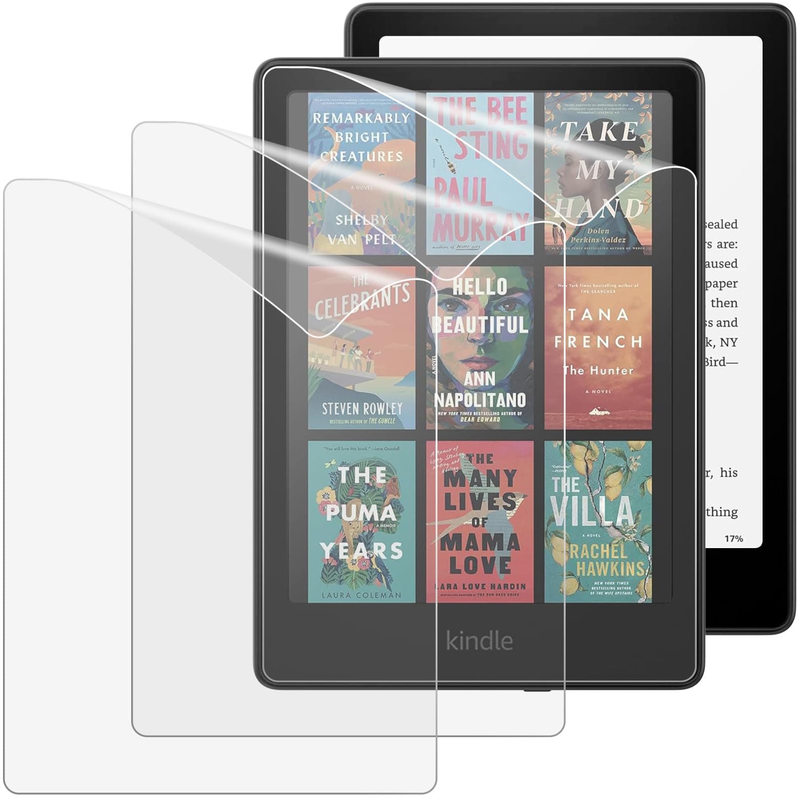 3 Pack Screen Protector for 7" Kindle Paperwhite 12th Generation 2024 & Kindle Colorsoft Signature Edition, Anti Glare PET Protective Film Matte Screen Protector for Kobo Libra, Case Friendly