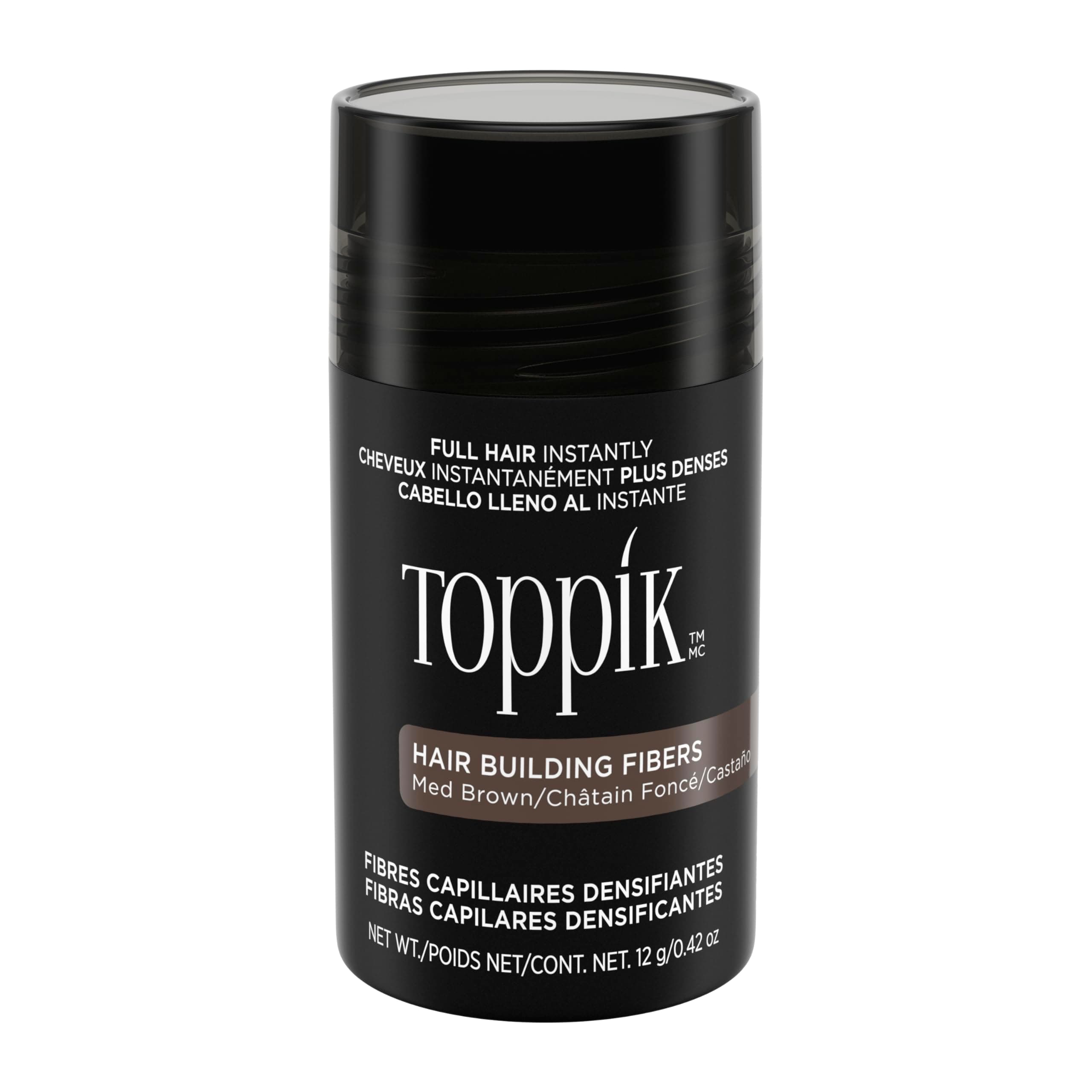 Toppik Hair Building Fibers, Medium Brown, Cream - 12 Grams