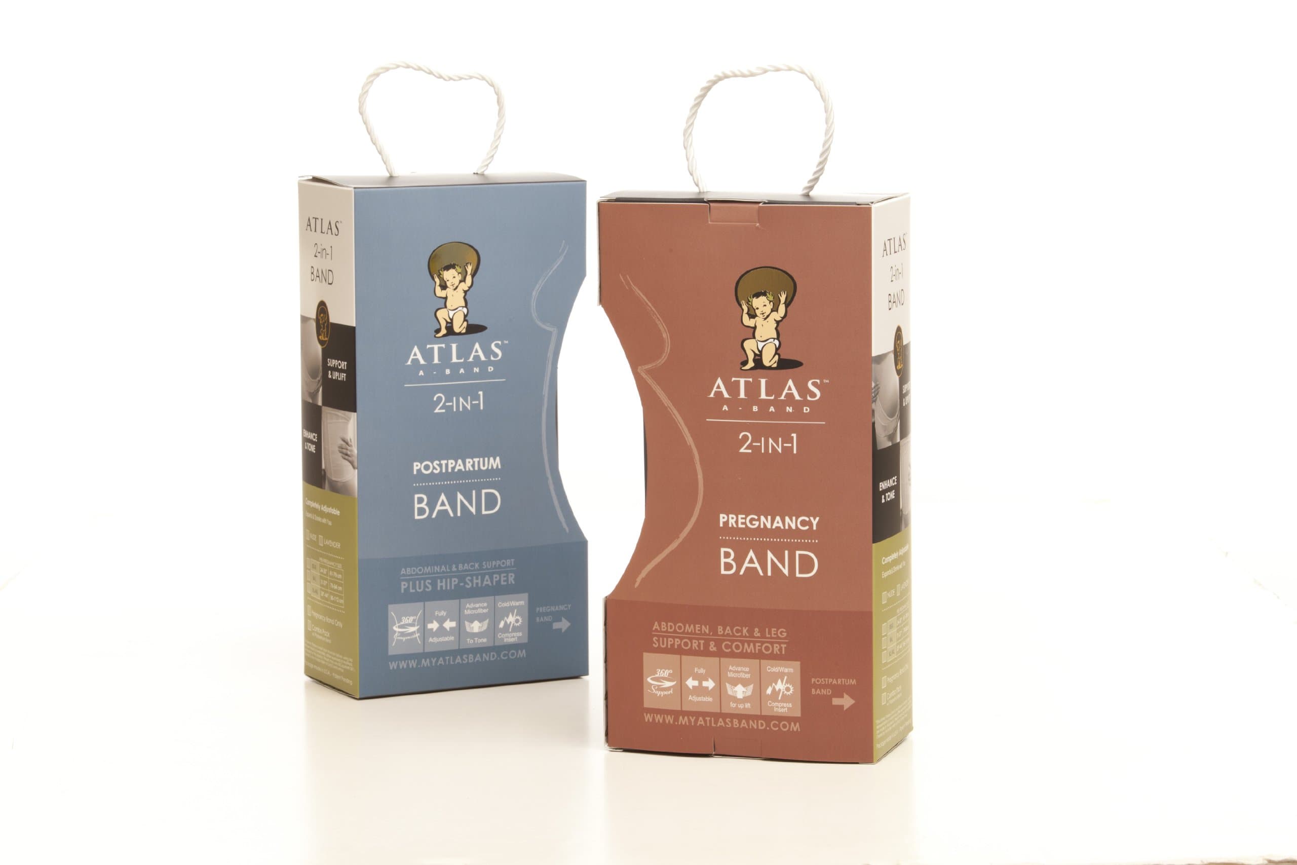 Atlas Band Combo: Support Pregnancy Band with Toning Postpartum Band - Lavender X-Small/Small