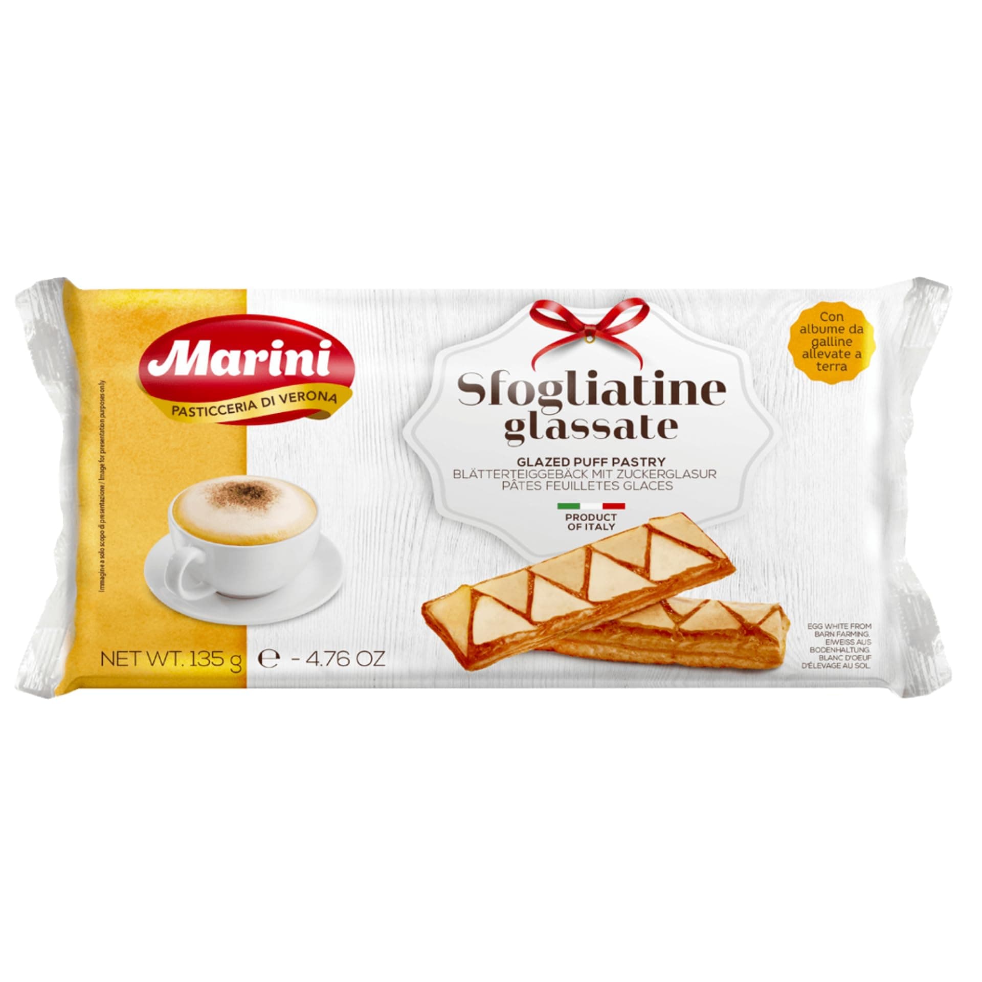 Marini Sfogliatine Glassate Puff Pastry Glazed Biscuits/Cookies - Biscottificio di Verona Italiani - Product of Italy