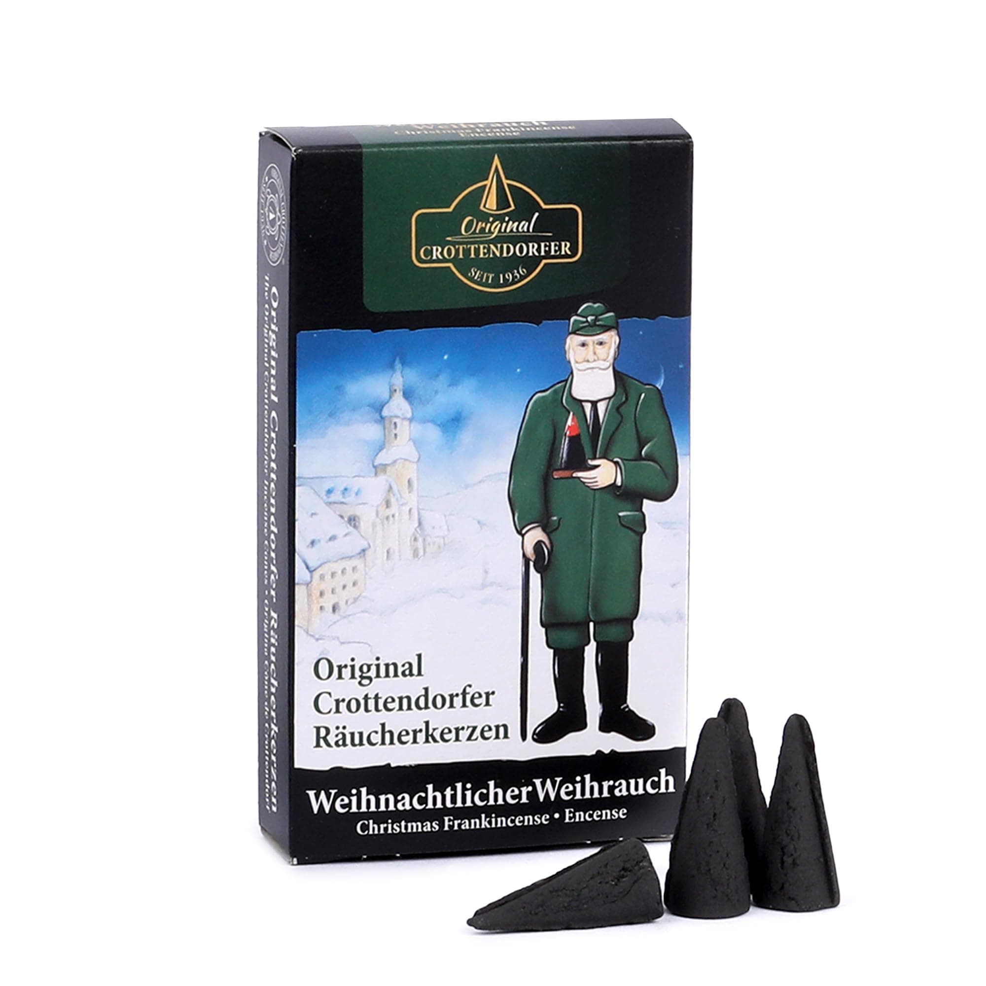 Crottendorfer Incense Cones - Christmas Frankincense, Pack of 24
