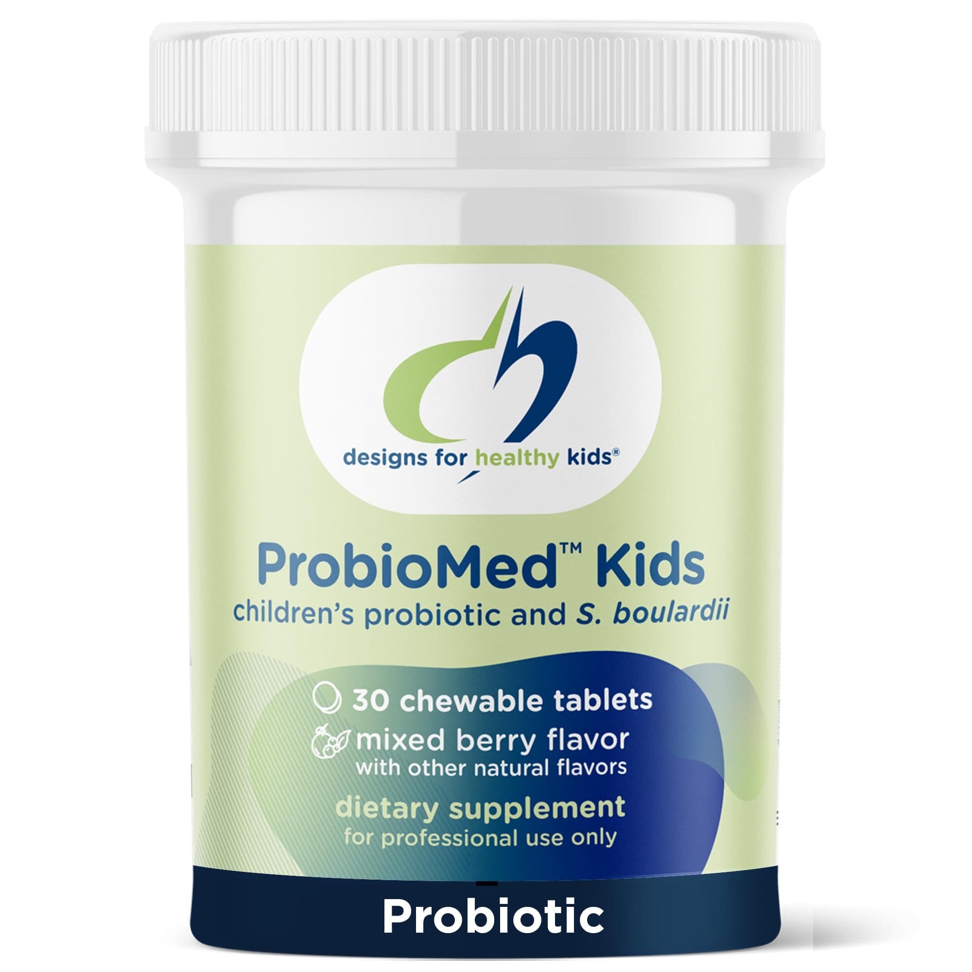 ProbioMed Kids Chewable Probiotic - 10b CFU Gut & Immune Support for Children - Lactobacillus, Bifidobacterium + Saccharomyces boulardii - Delicious Berry Flavor (30 Tablets)