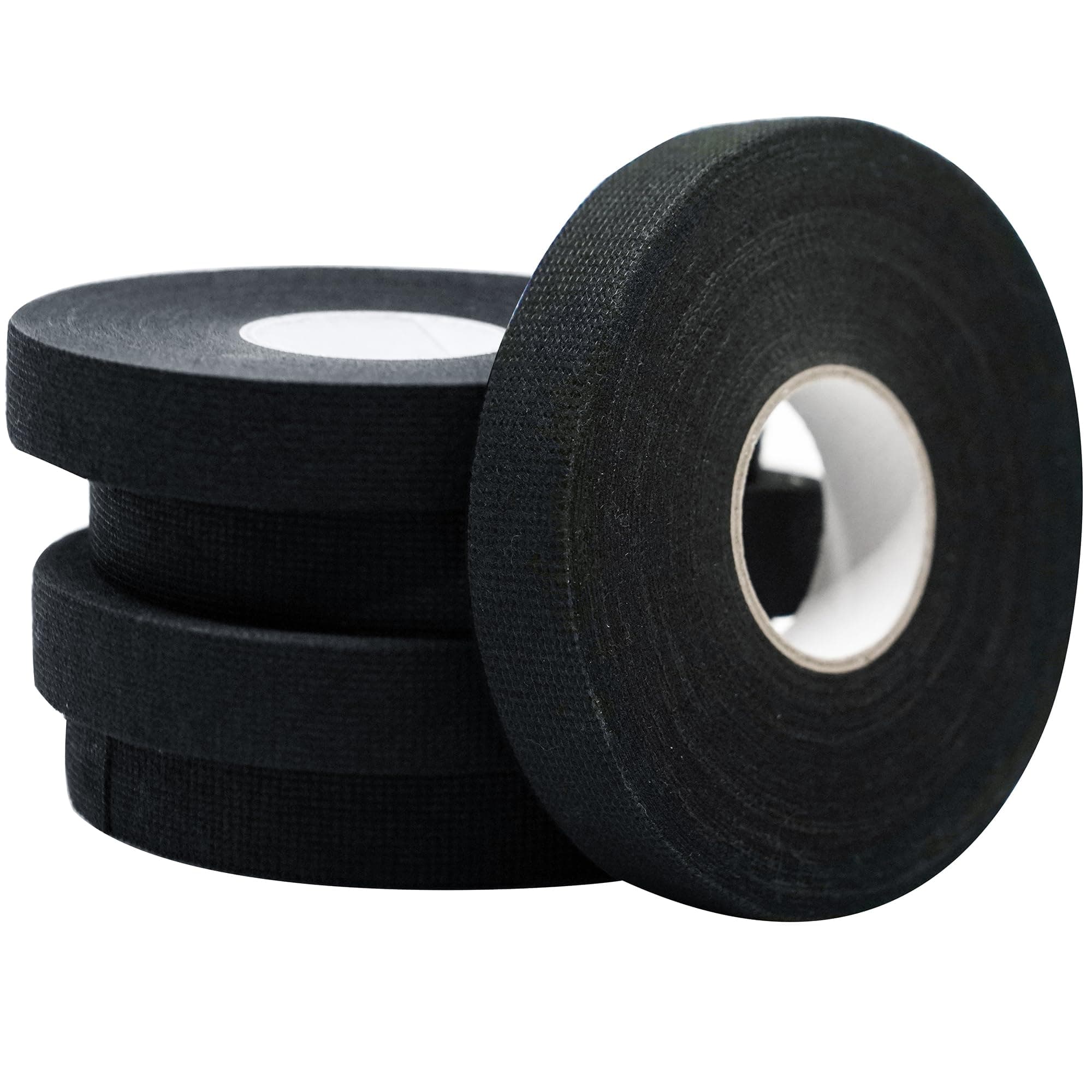 Wire Harness Cloth Electrical Tape, 3/4 Inch x 90 FT (5 Rolls), Automotive Wire Loom Heat Wrap Tape - Fabric Felt Cloth Wiring Harness Tapes, Heat Resistant for Car Engine, Wires, Electrical Wiring