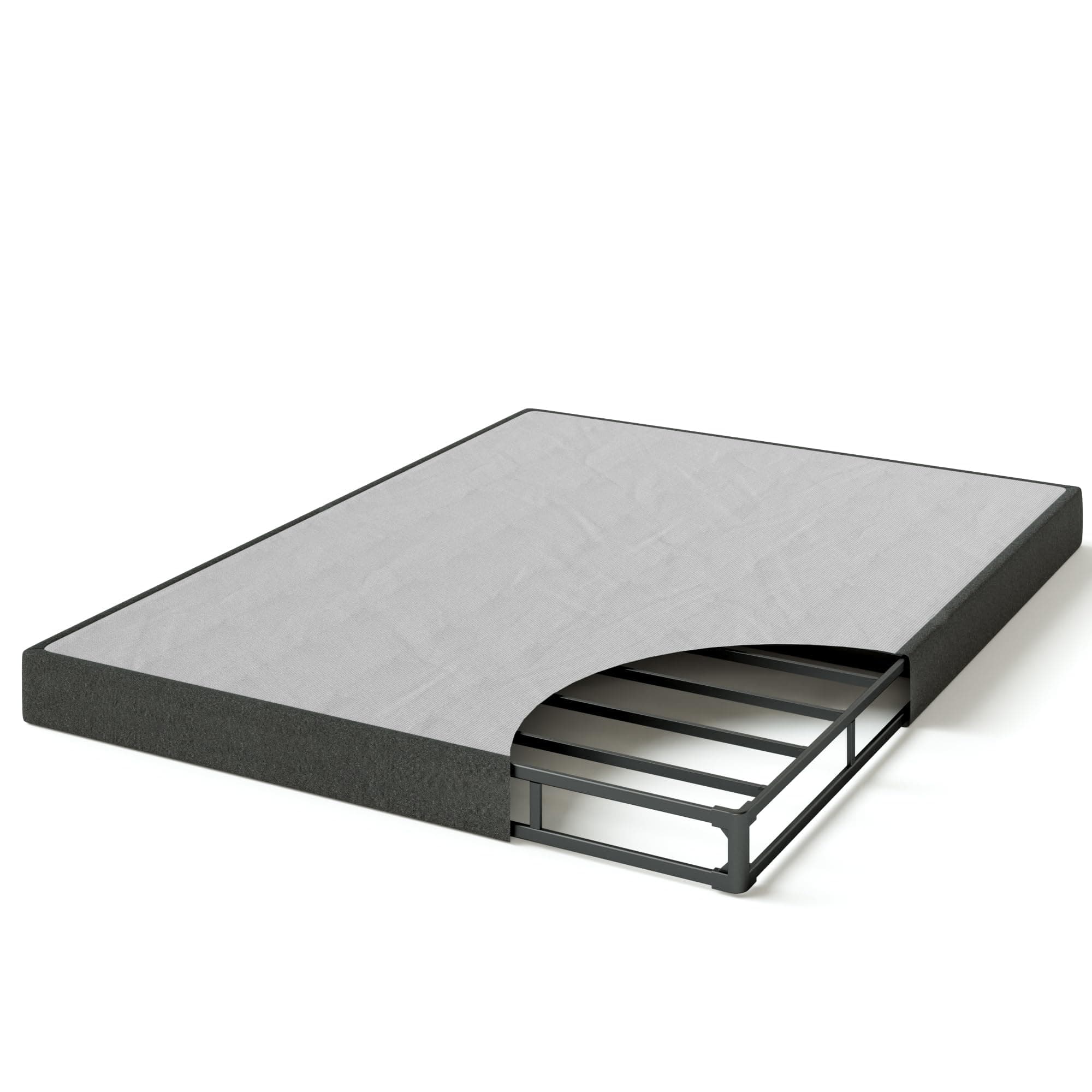 ZINUS 5 Inch WonderBox(TM) Smart Box Spring, Quick Assembly Mattress Foundation, Durable Metal Frame, Queen, Grey