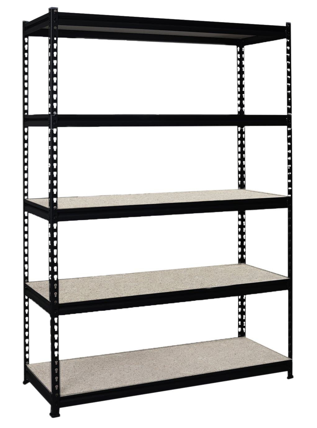 F1555A010001 Mona Steel Storage Rack, 5 Adjustable Shelves, 72" Height x 48" Width x 18" Depth, 72" Height, 18.5" Width