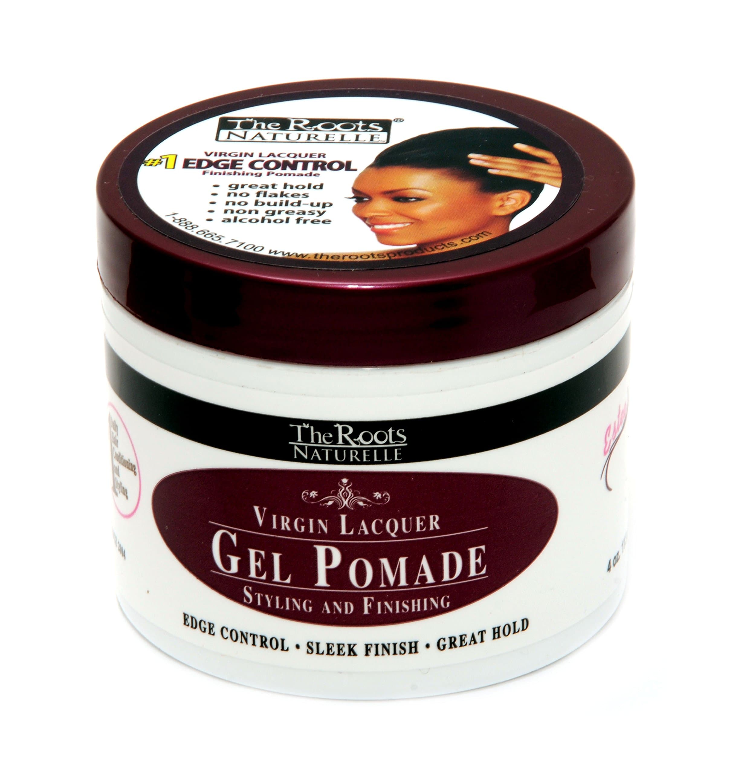 Virgin Lacquer Gel Pomade For Edges, Locks, Twist, Mens Grooming and Braids Control (4 oz Jar)
