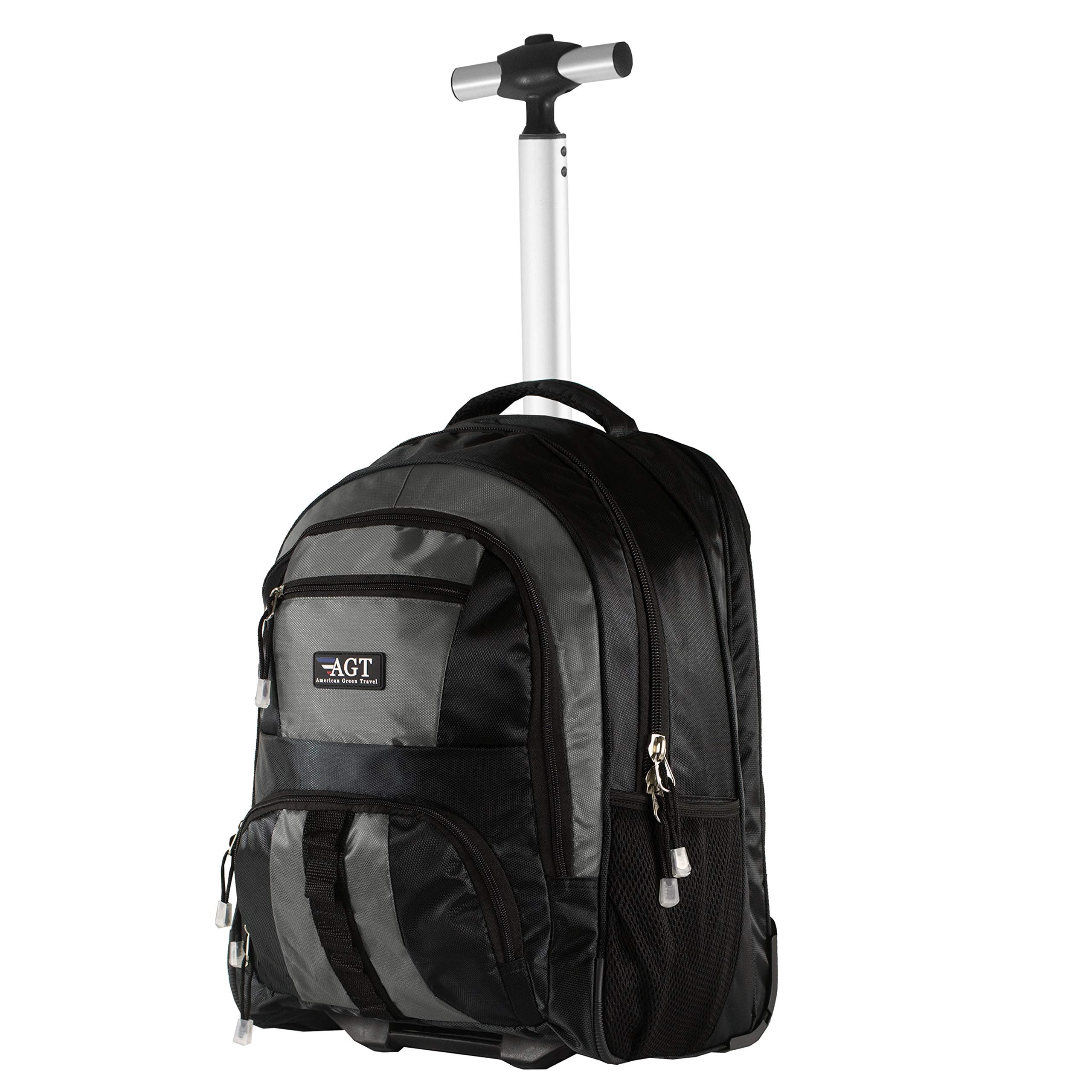 American Green Travel - Cruiser 20 in. Carry-On Grey Rolling Backpack with Laptop Sleeve