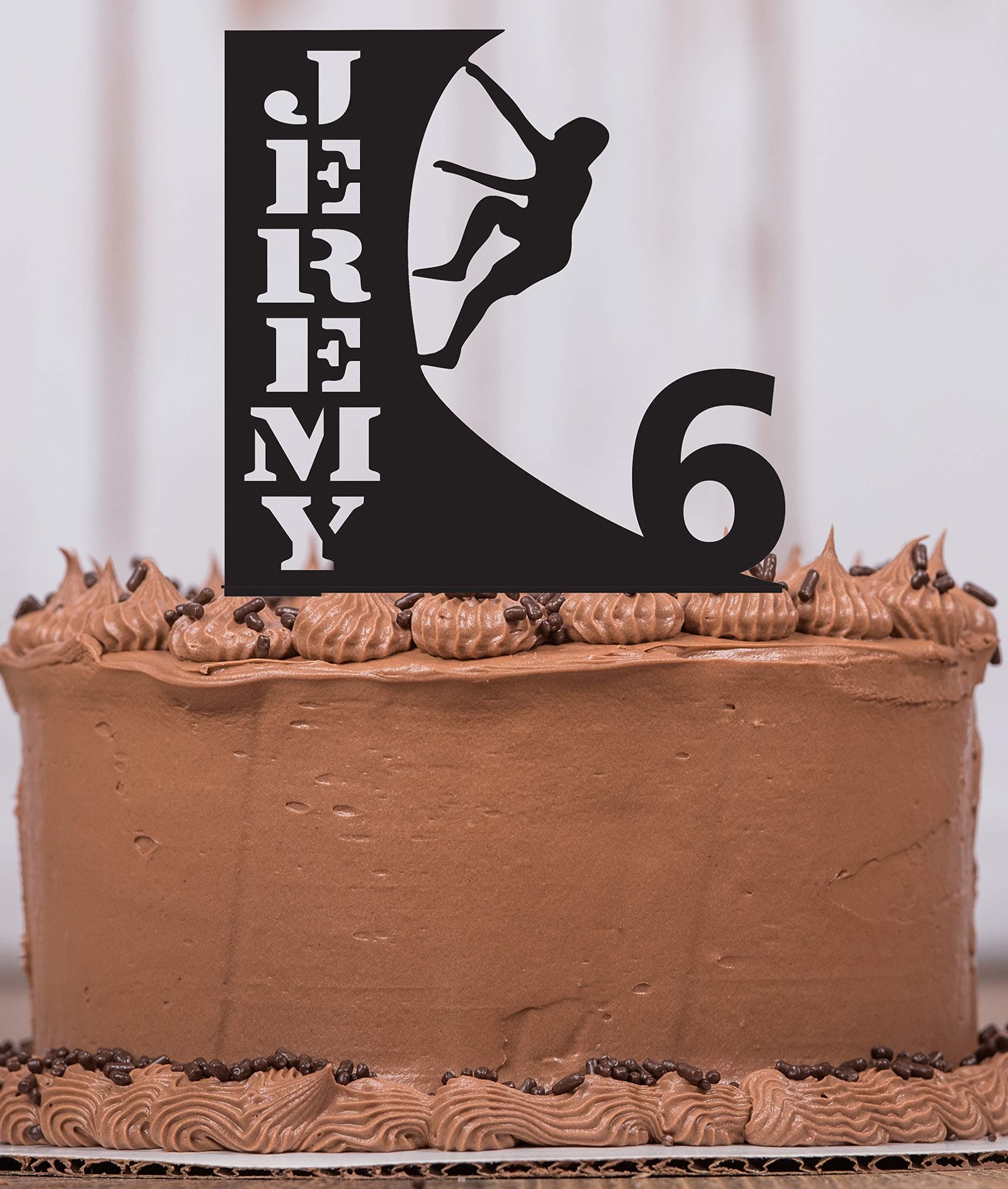 Warped Wall, American Ninja Warrior, Wall Climbing, Cake Topper, Keepsake Base, Birthday Decor, Personalized, Birthday Party, Theme Party Décor, Parkour