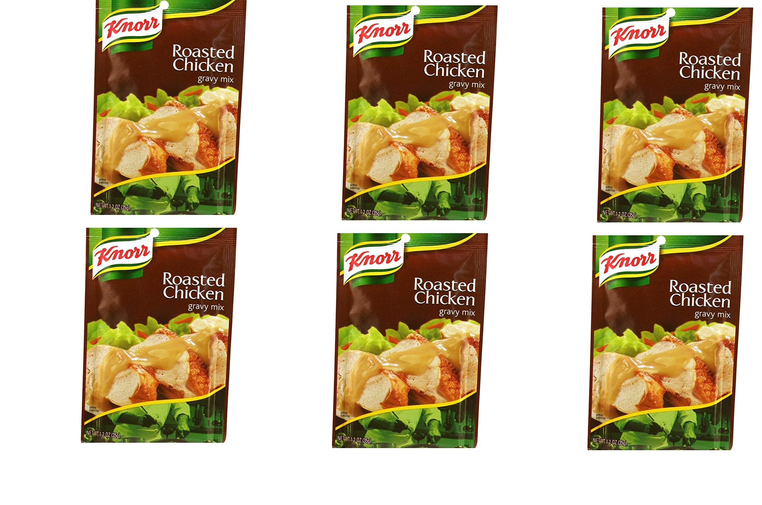 Knorr, Roasted Chicken Gravy Mix - 1.2 Ounce (Pack of 6)