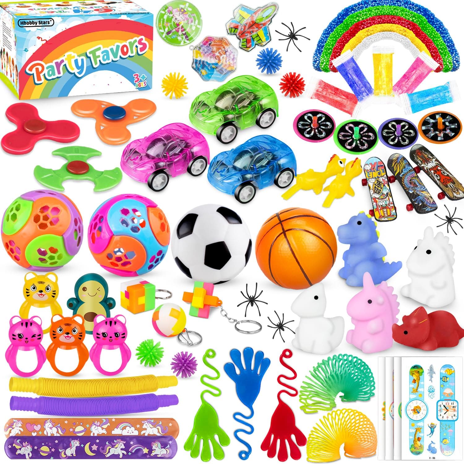 Hhobby Stars Party Favors Goodie Bags for kids, Toy Assortment Carnival Prizes Classroom Rewards, Pinata Filler for Holiday Birthday Party, Squishy Toys