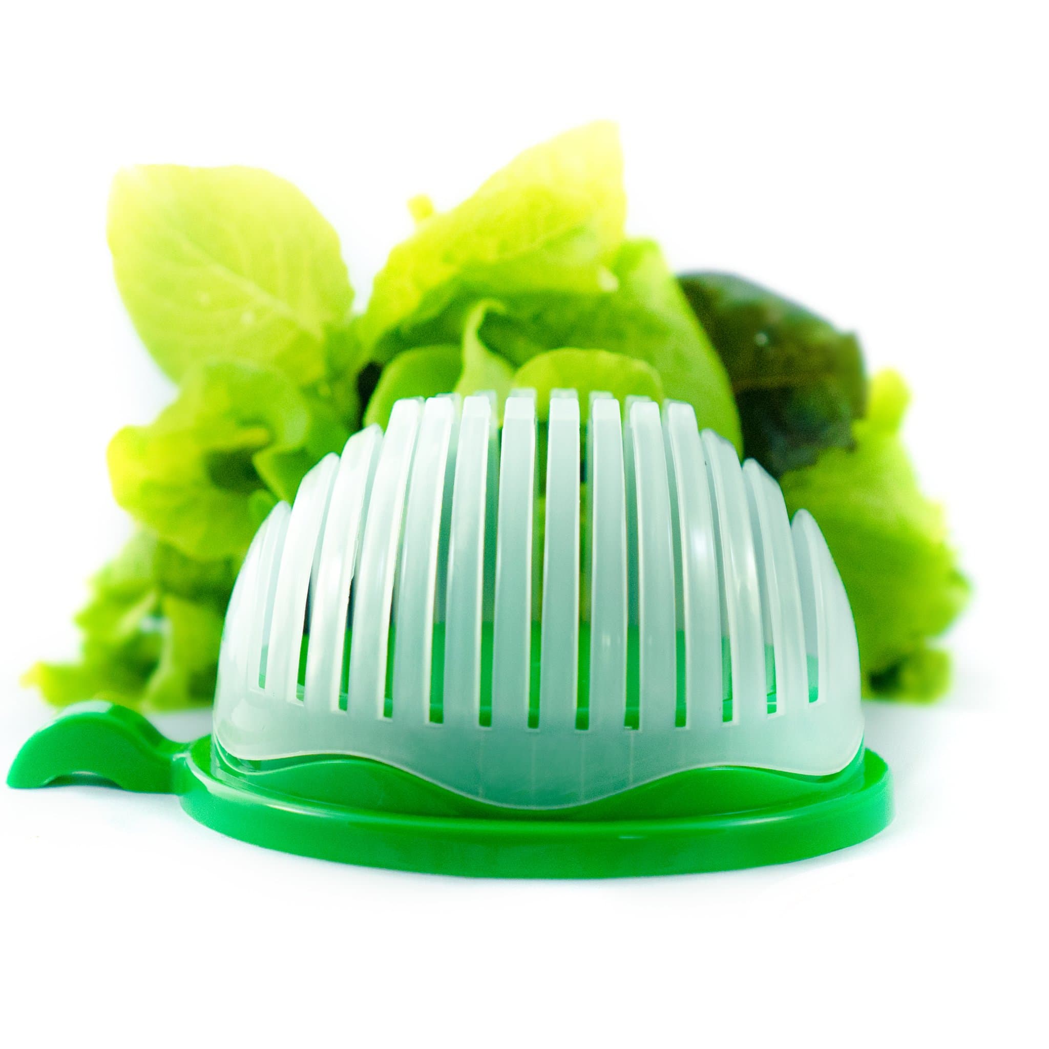 Award Winning Salad Cutter Bowl - New Salad maker. Vegetable chopper, BPA FREE, Dishwasher Safe, Cutter for Lettuce or Salad chopper for Salad in 60 Seconds by 1 Step Kitchen