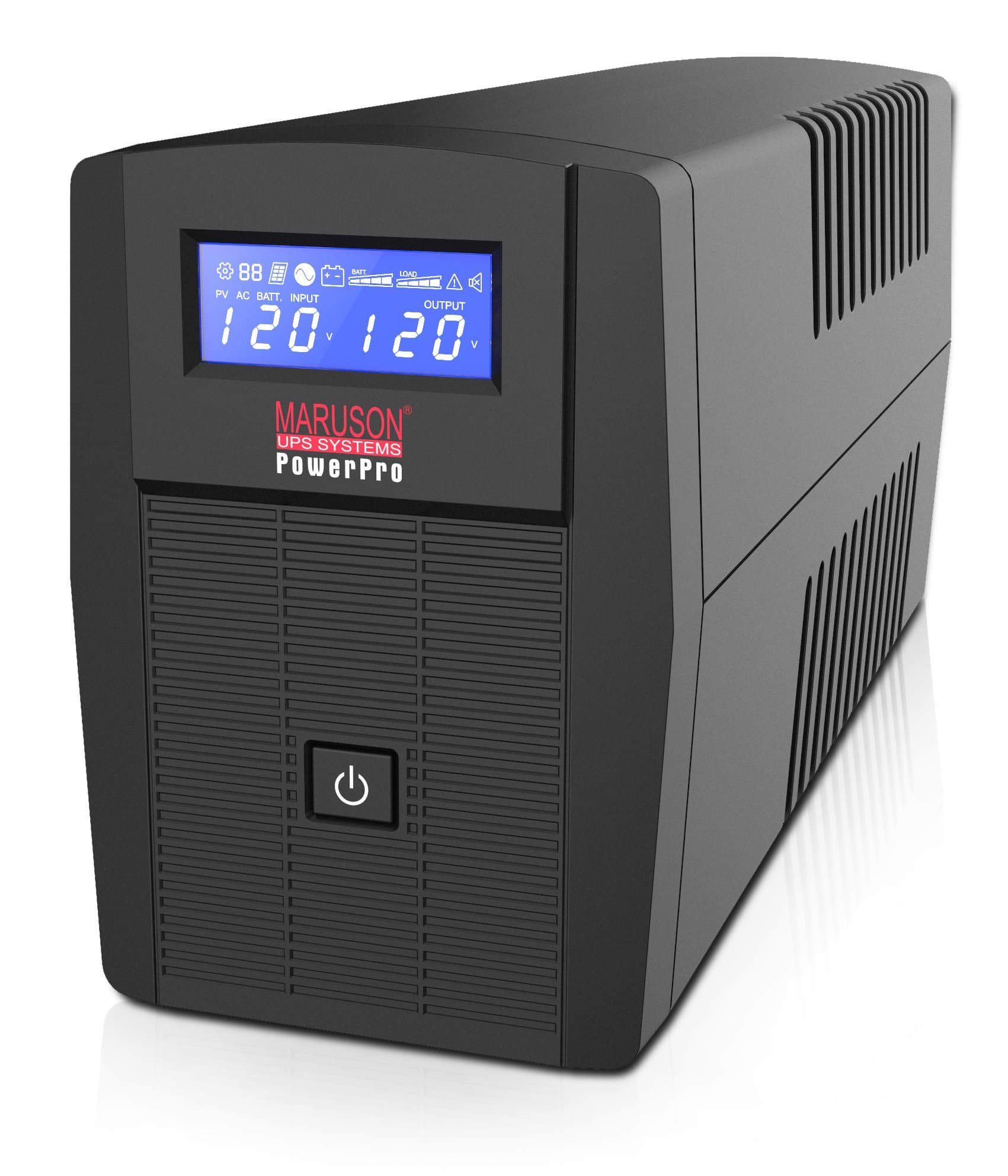 MARUSON 2000VA UPS, AVR, 735J Surge Protection, 8 Outlets, Line Interactive Uninterruptible Power Supply Battery Backup System, TUV Certified, 2000VA/1200W, PRO-2000LCD