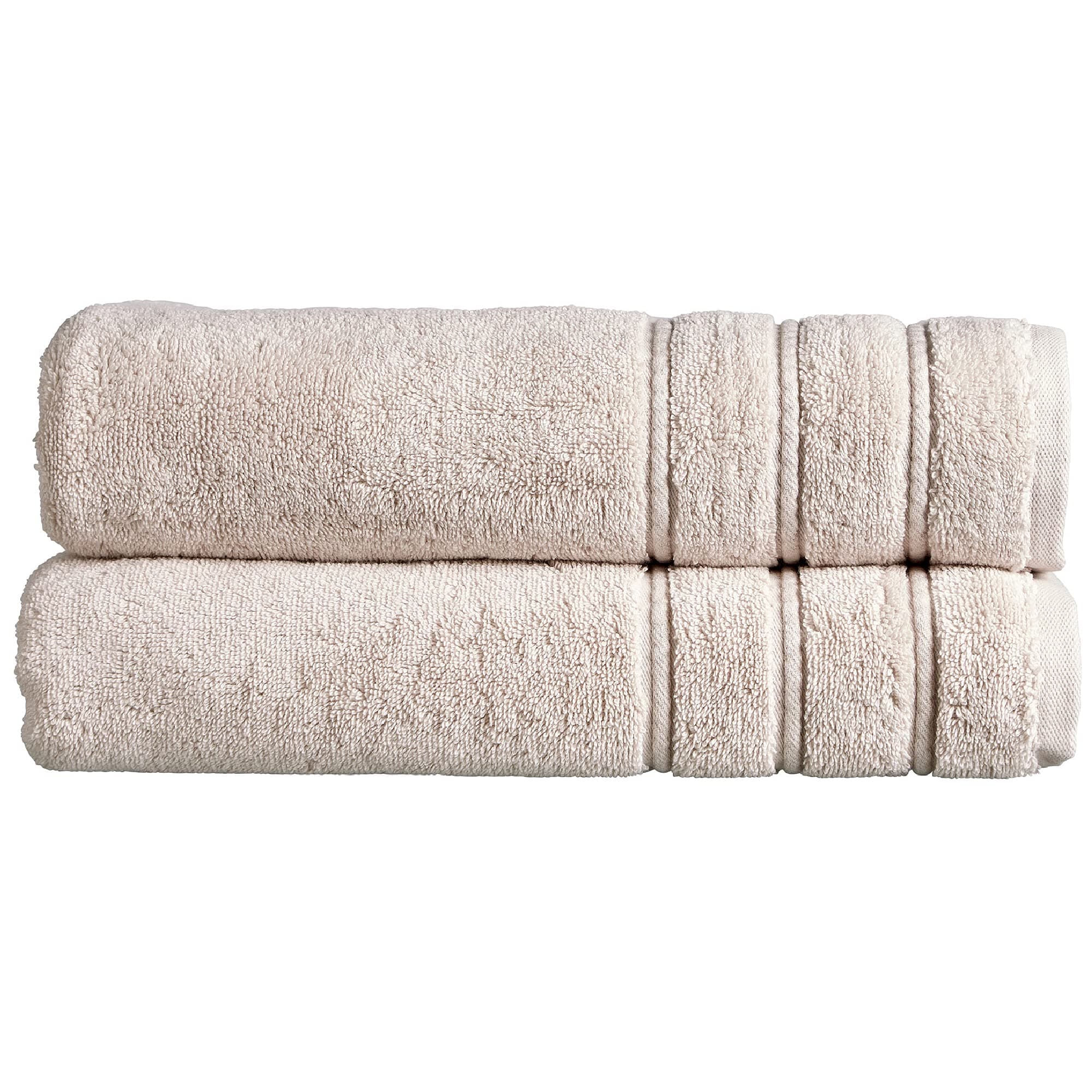 – Antalya Large Bath Sheets | Set of 2 | 100% Turkish Cotton | 600GSM | Soft Plush Luxury Bath Towels | 90cm x 150cm | Quick Dry | Pumice Beige