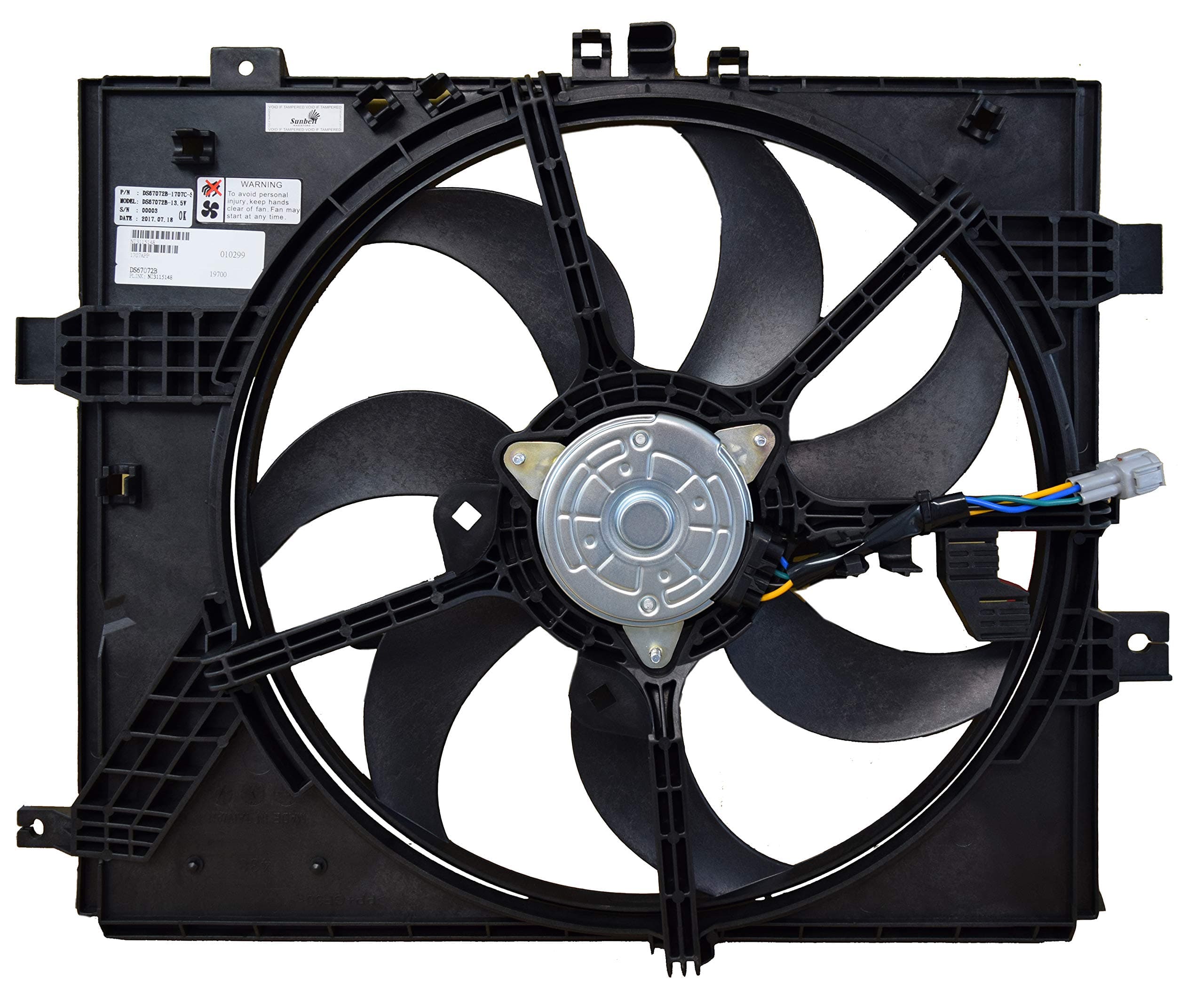 Automotive Cooling Radiator And Condenser Fan For Nissan Versa Note ONE PLUG NON CVT NI3115148