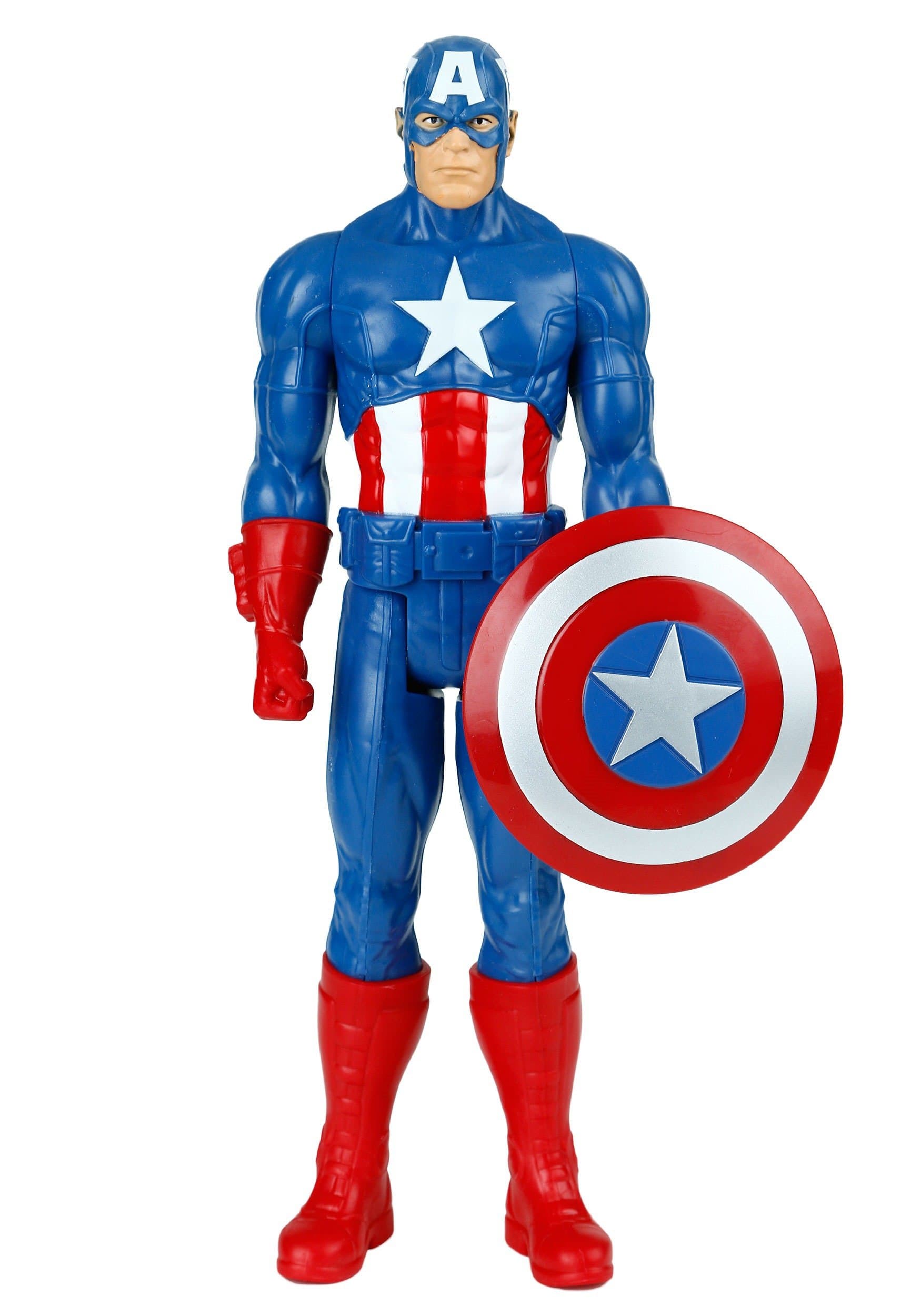Marvel Avengers Assemble Titan Hero Series Captain America Figure, 12-Inch