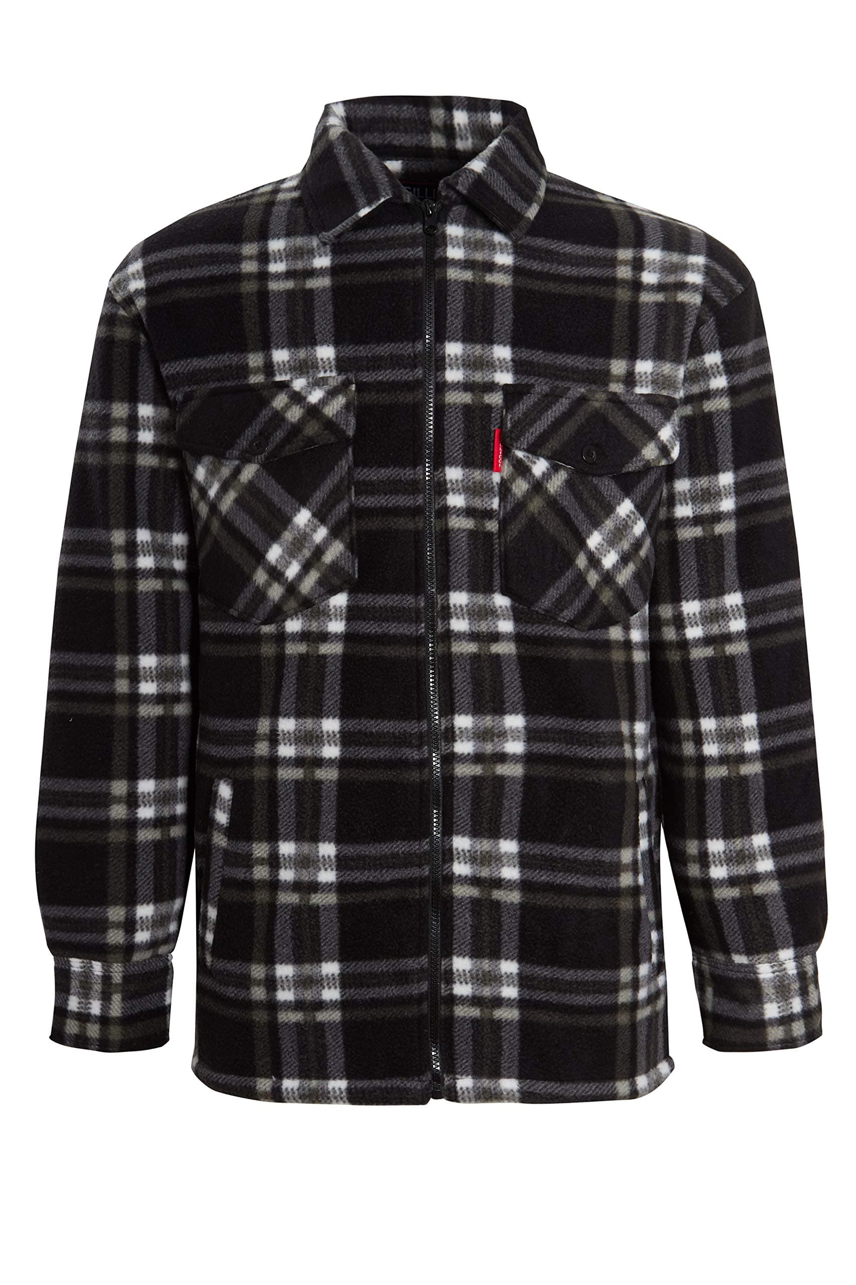 Mens Padded Lumberjack Sherpa Fur Lined Extra Thick Luxury Hooded Quilted Shirt Men Jacket Warm Thick Thermal Check Shirt Hoodie UK SIZE S-5XL, Red, M