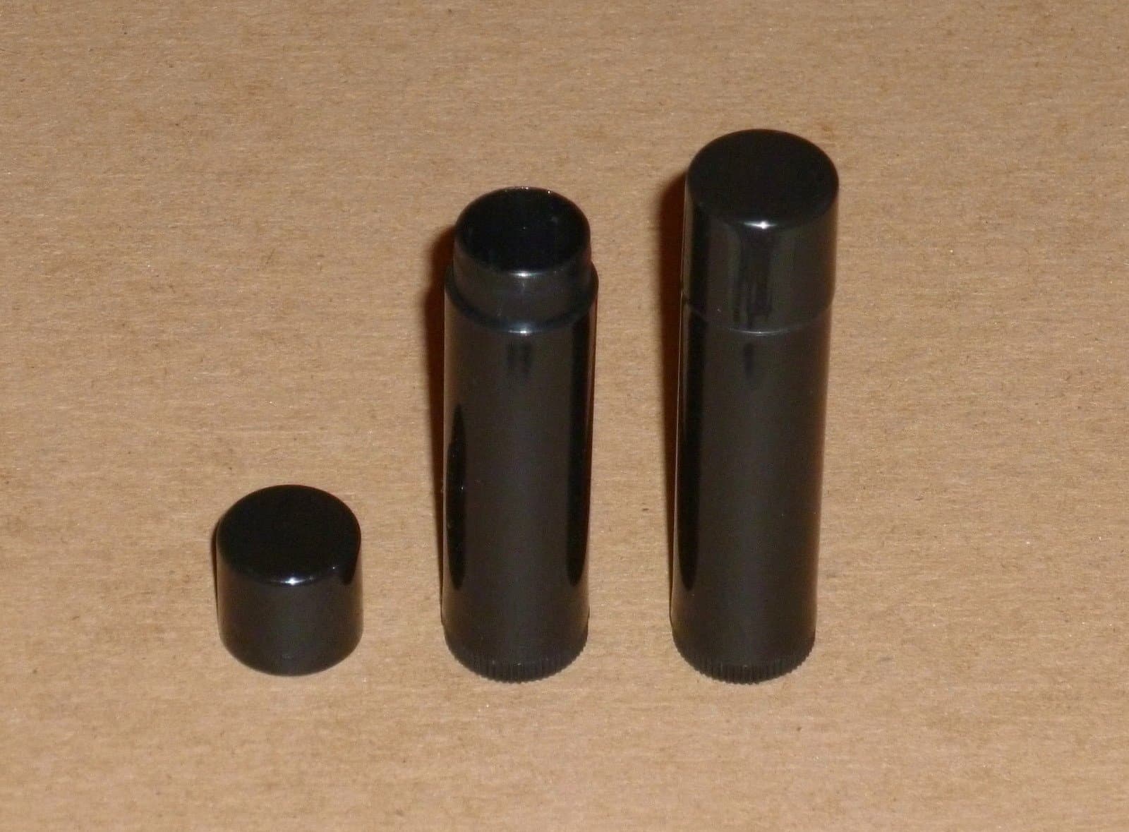 50 NEW Empty Black LIP Balm Chapstick Tubes Containers .15 oz / 5 ml Tube Make Your Own Chapstick Lip Balm DIY At Home with Caps