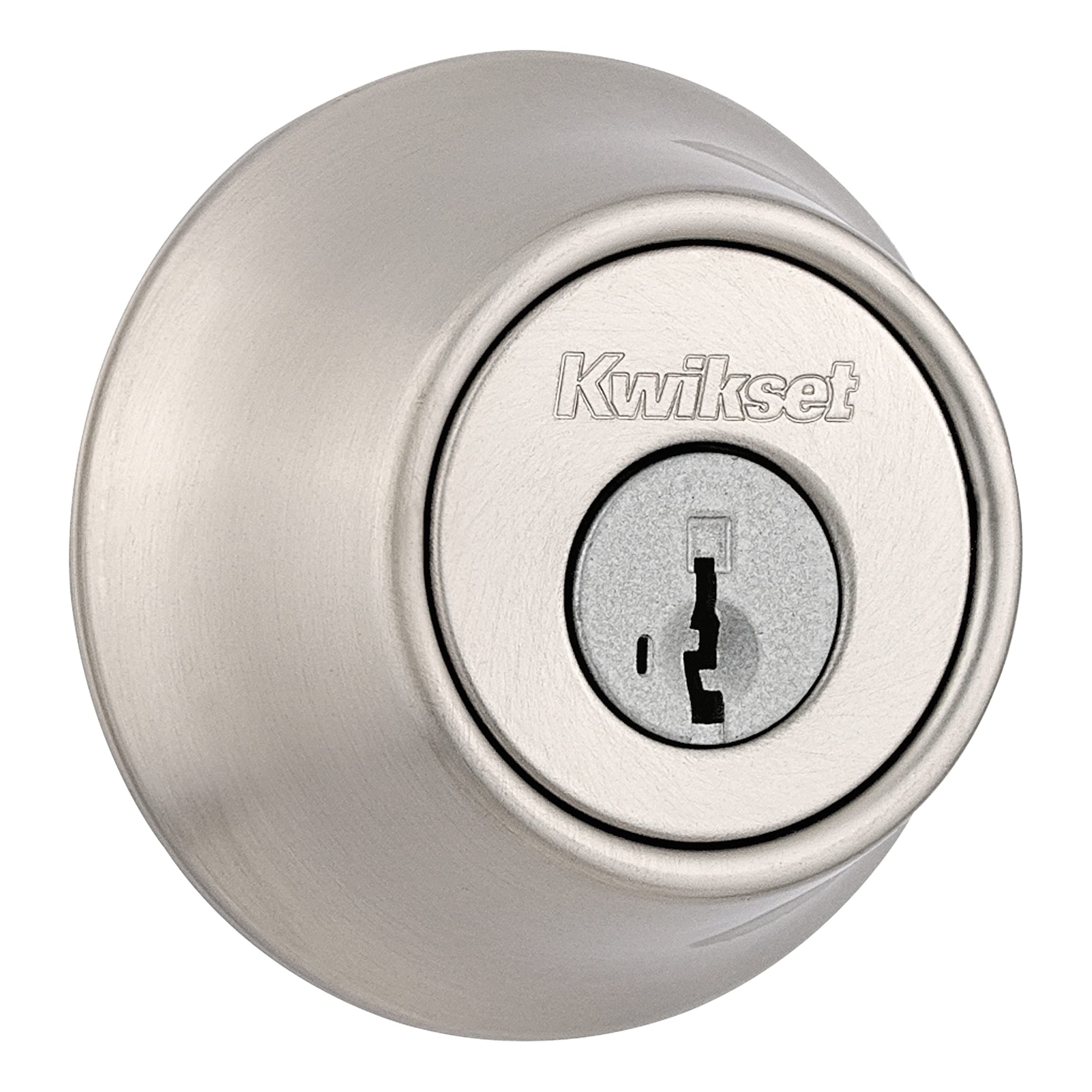 Kwikset Single Cylinder Deadbolt With Smartkey, Satin Nickel Finish