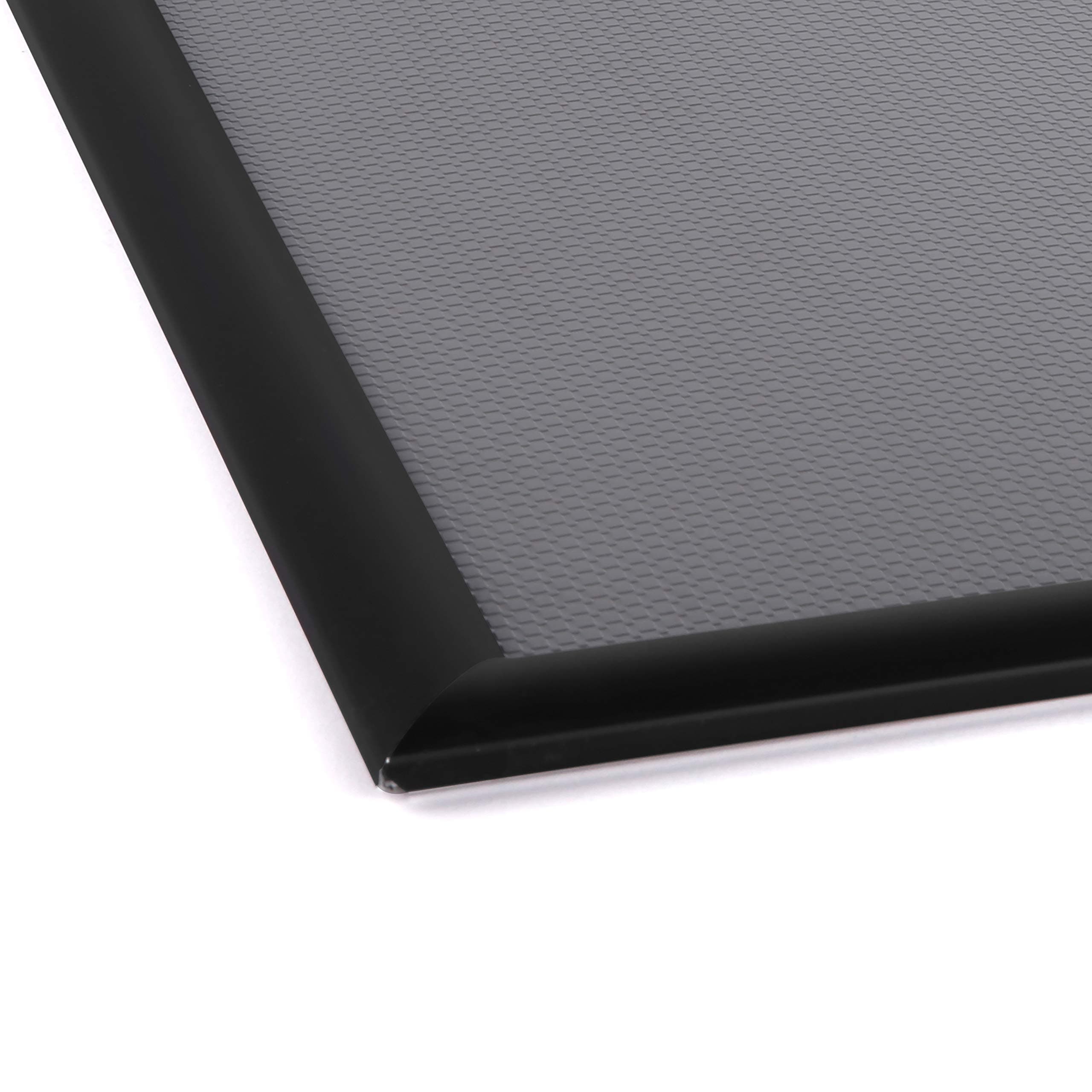 M&T Displays Snap Poster Frame 24x36 Inch Black 1" Aluminum Profile Front Loading Wall Mounting Photo Picture Document Certificate Sign Holder Mitered Corner Anti Glare Cover (5 pack)