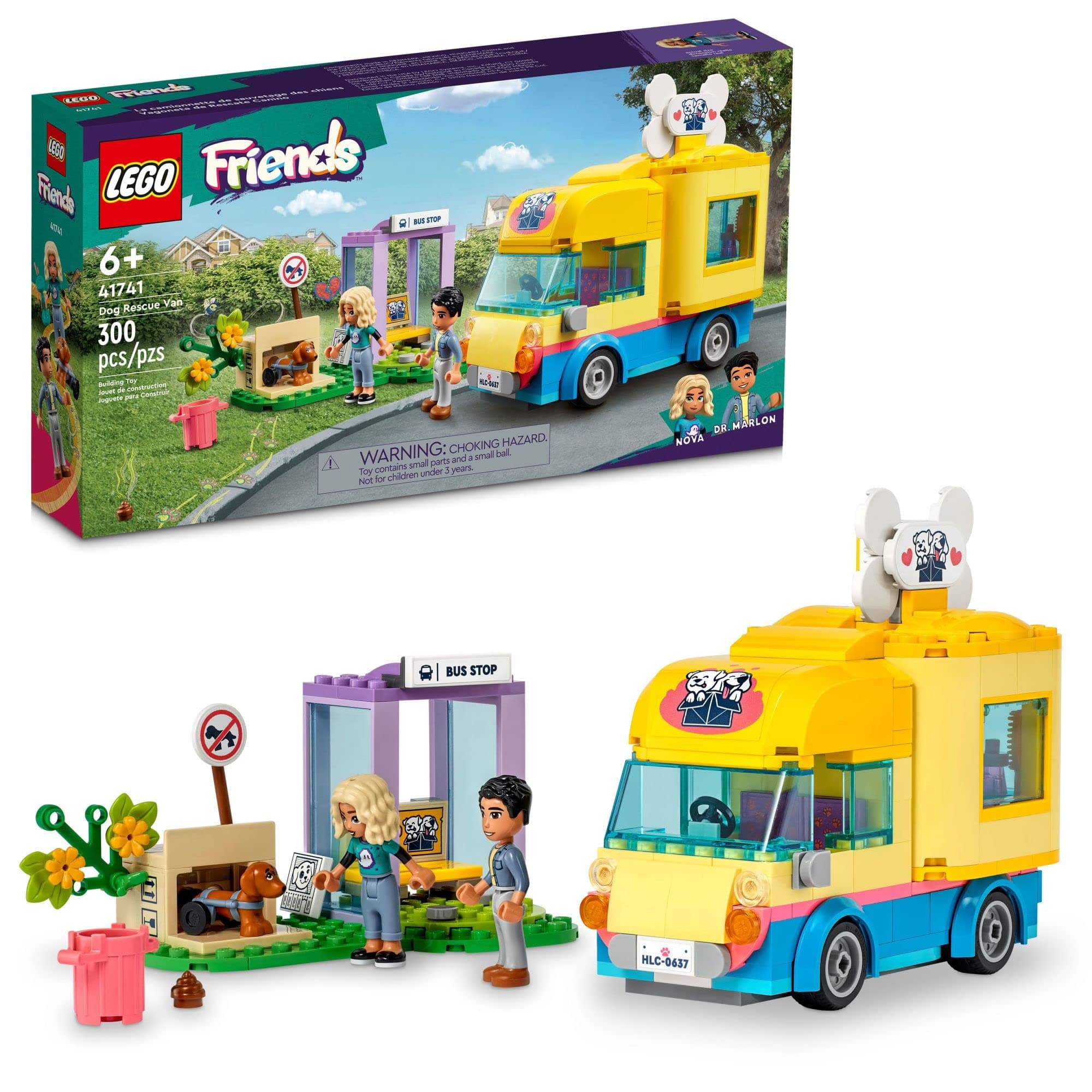 LEGO Friends Dog Rescue Van 41741 Building Toy Set (300 Pieces)|Multicolor