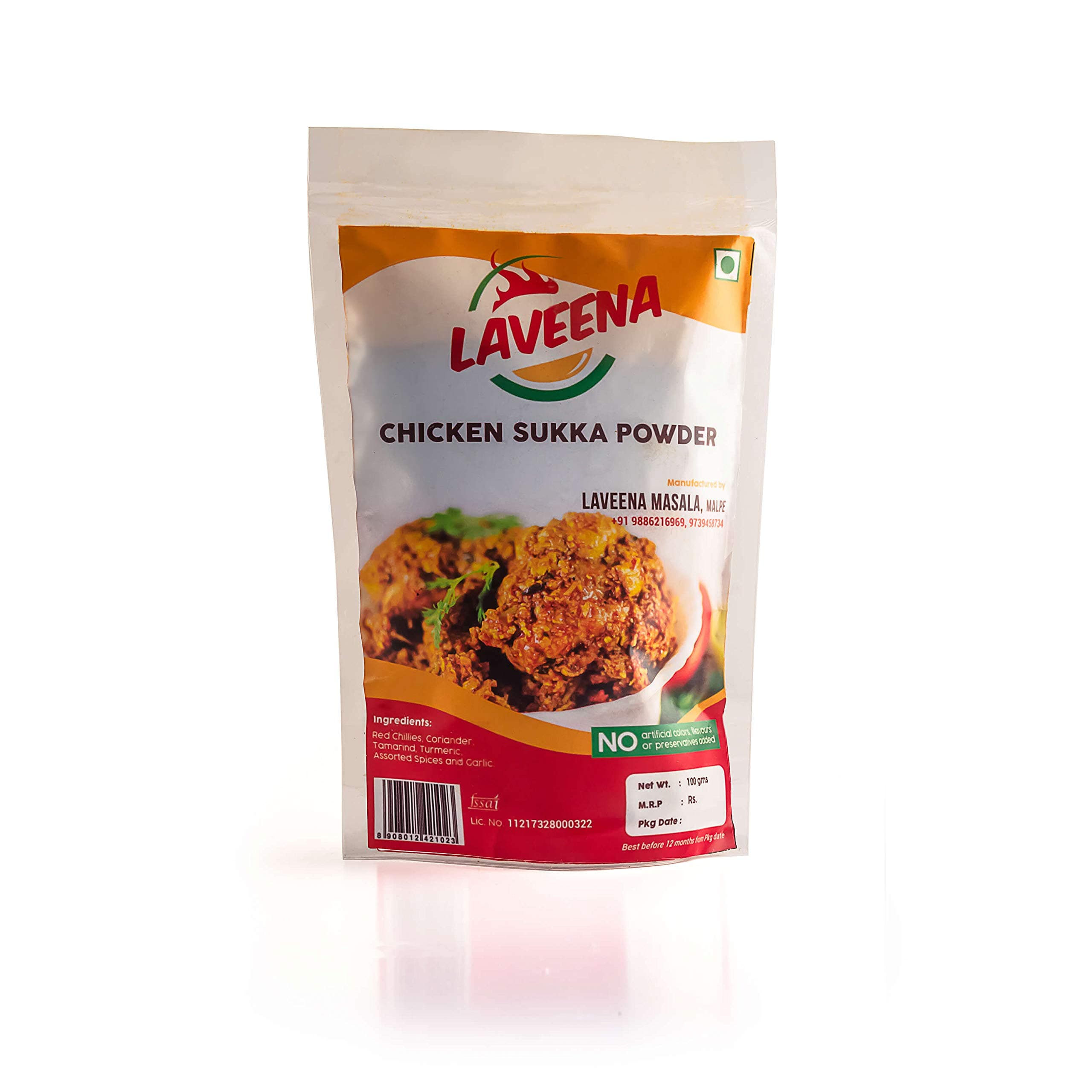 Laveena Masala Chicken Sukka Powder; 100 gm