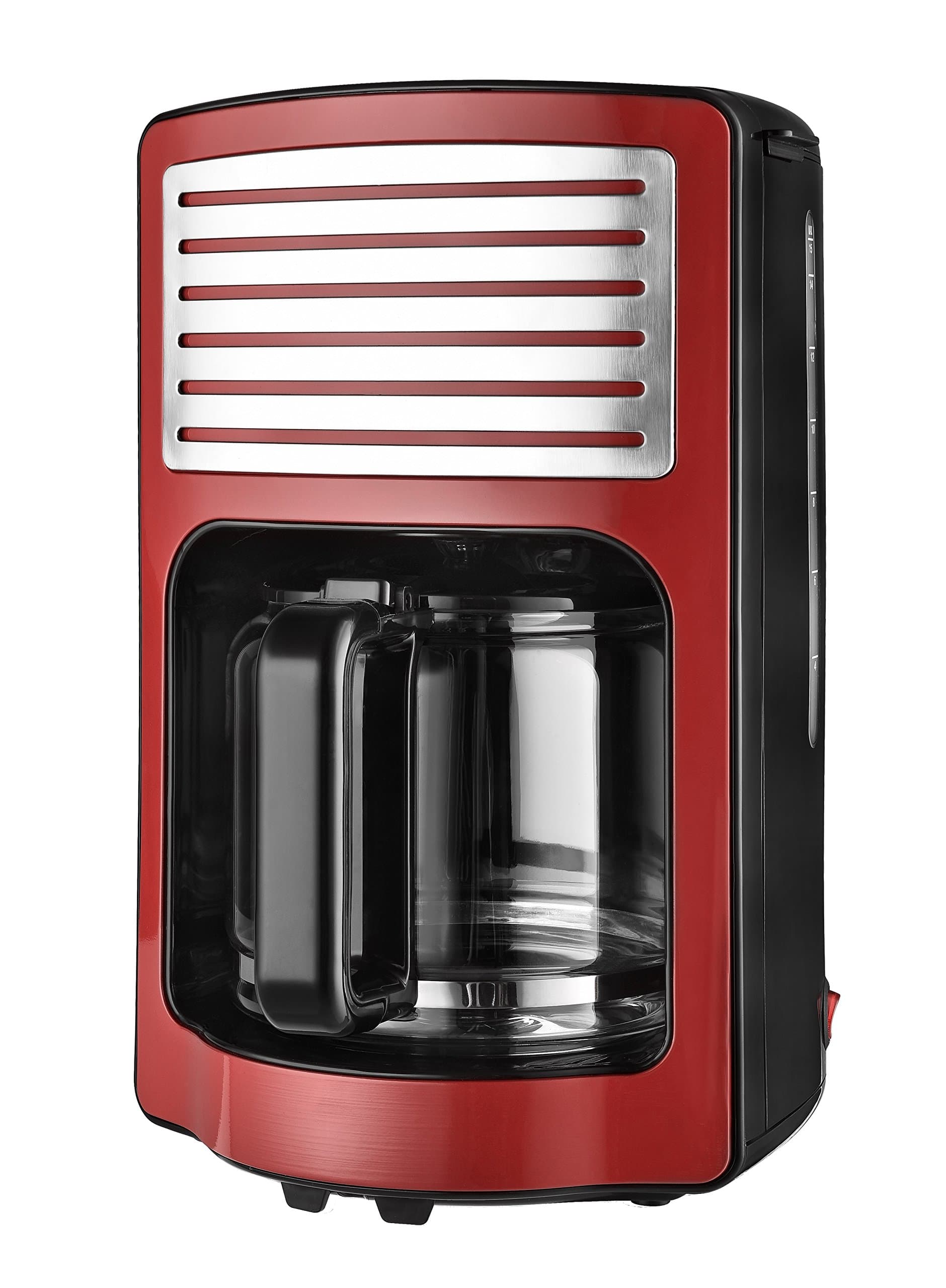 Team Kalorik Retro Coffee Maker, 1.8 L Capacity, Glass Jug, For Up to 15 Cups, 1000 W, Red, TKG CM 2500 R