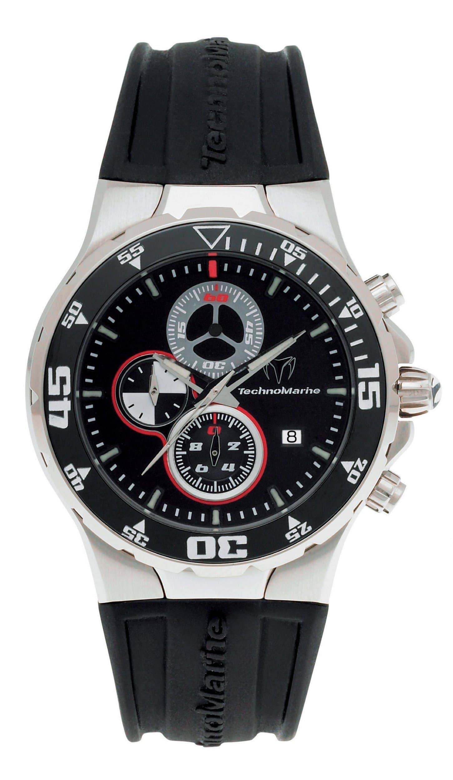 TechnoMarine Men's TMYMC02 MoonSun Jubilee Ceramic Black Rubber Watch
