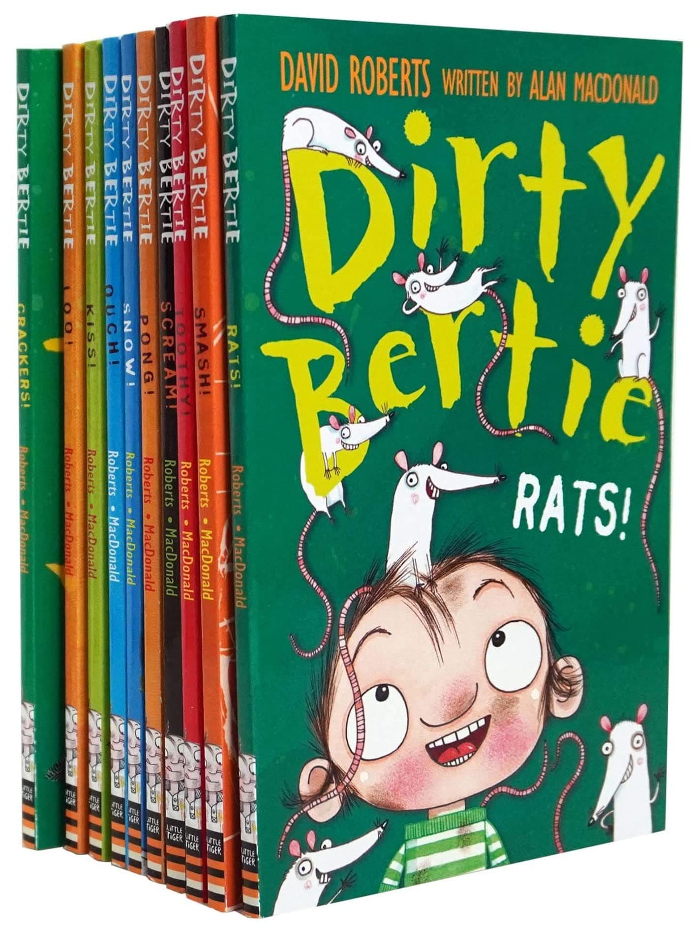 Dirty Bertie - Series 2 - David Roberts 10 Books Collection Set (Rats, Smash, Kiss, Pong, Scream, Loo, Ouch, Crackers, Snow, Toothy)