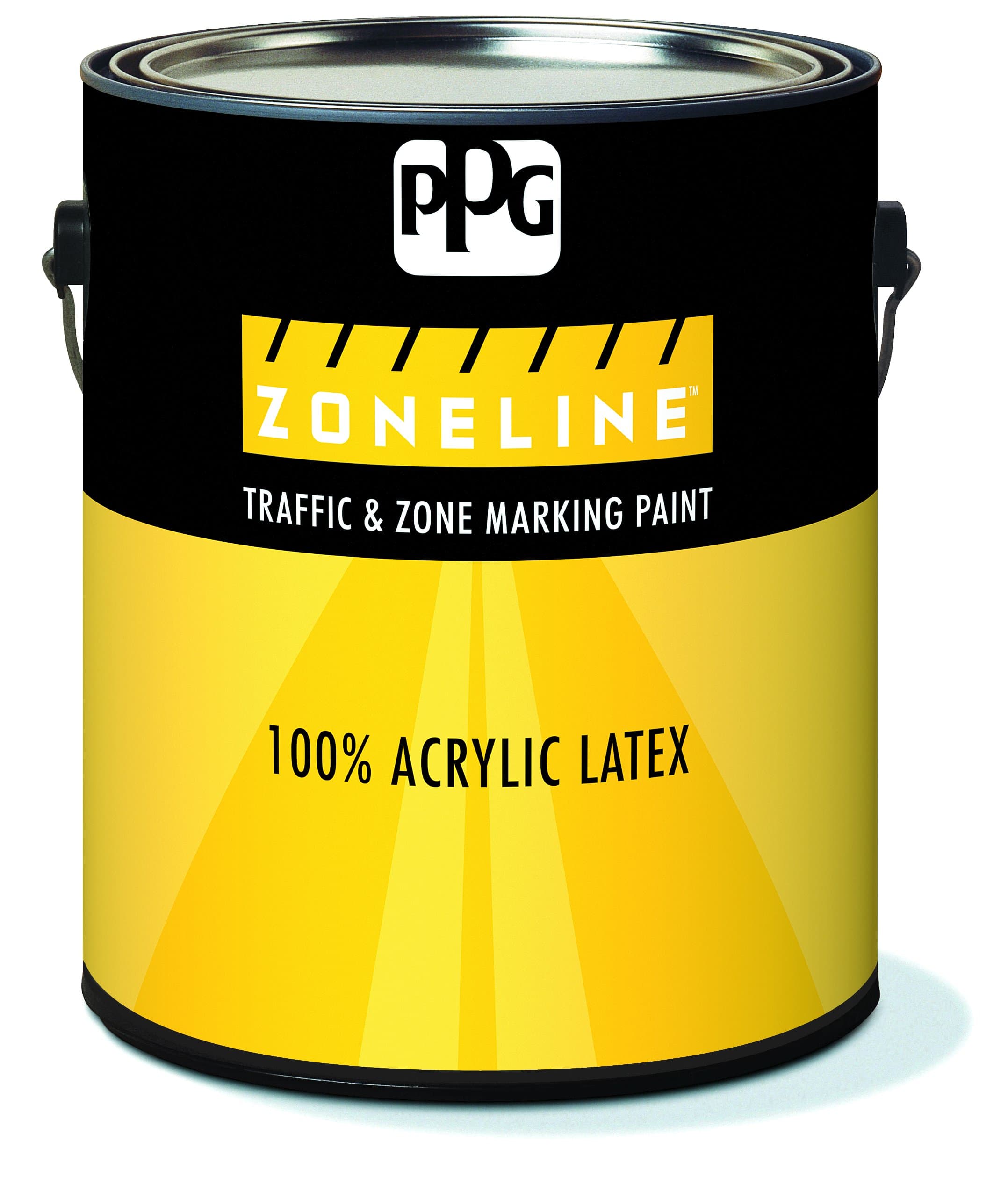 11-54/01 Acrylic Paint, Flat, 1 gal, Zoneline, Traffic and Zone Marking, Yellow