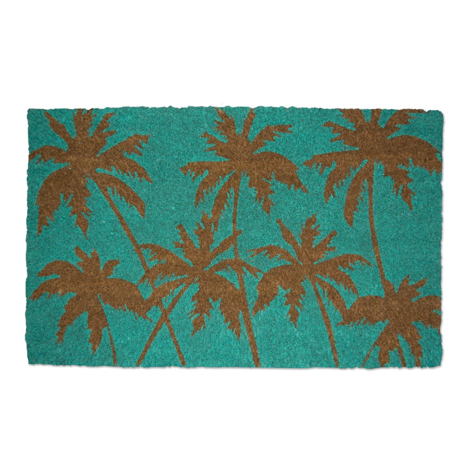 DII Floral Design Collection Natural Coir Doormat, 17x29, Palm Beach