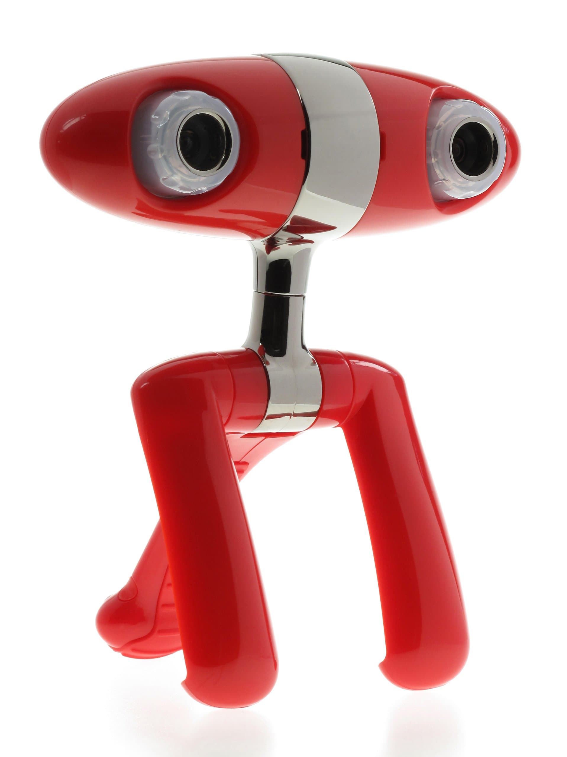 TRUSTIN Minoru 3D Webcam (Red/Chrome) - 3D Video & Photo, 720p HD, 3072x1728 Pixels, USB 2.0, 4x Digital Zoom, 6.14MP, 30FPS, 2" Display, 5x 3D Glasses, Windows/Mac Compatible