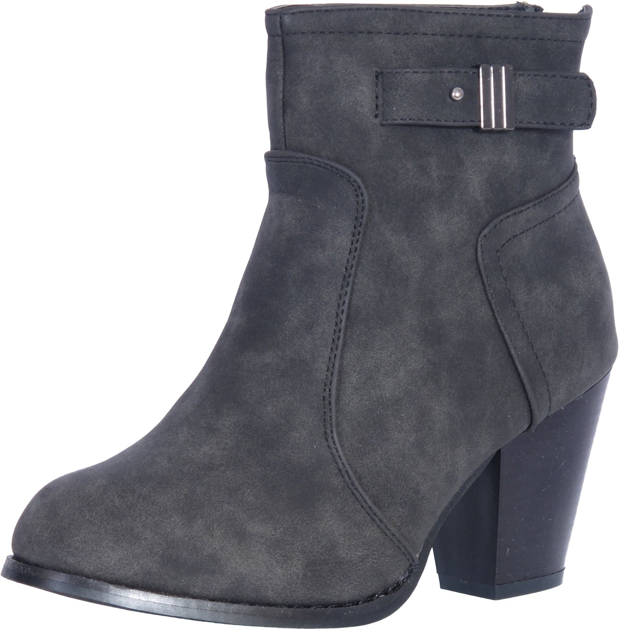 Steven Ella Womens' Fashion Block Heel Ankle Booties, Black, Size 6'