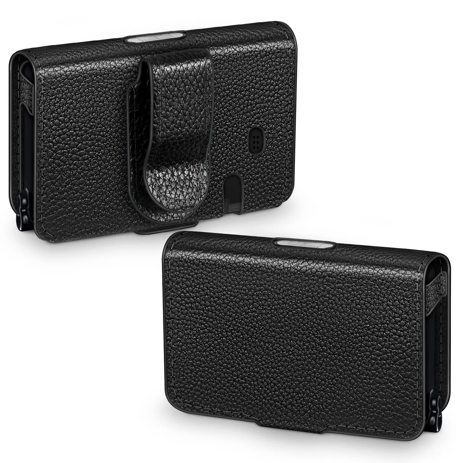 PU Leather Protective Case for Tandem T:Slim X2 / T:Slim Insulin Pumps, Lightweight Diabetic Storage Carrying Case with Belt Clip (Black-Upgraded)