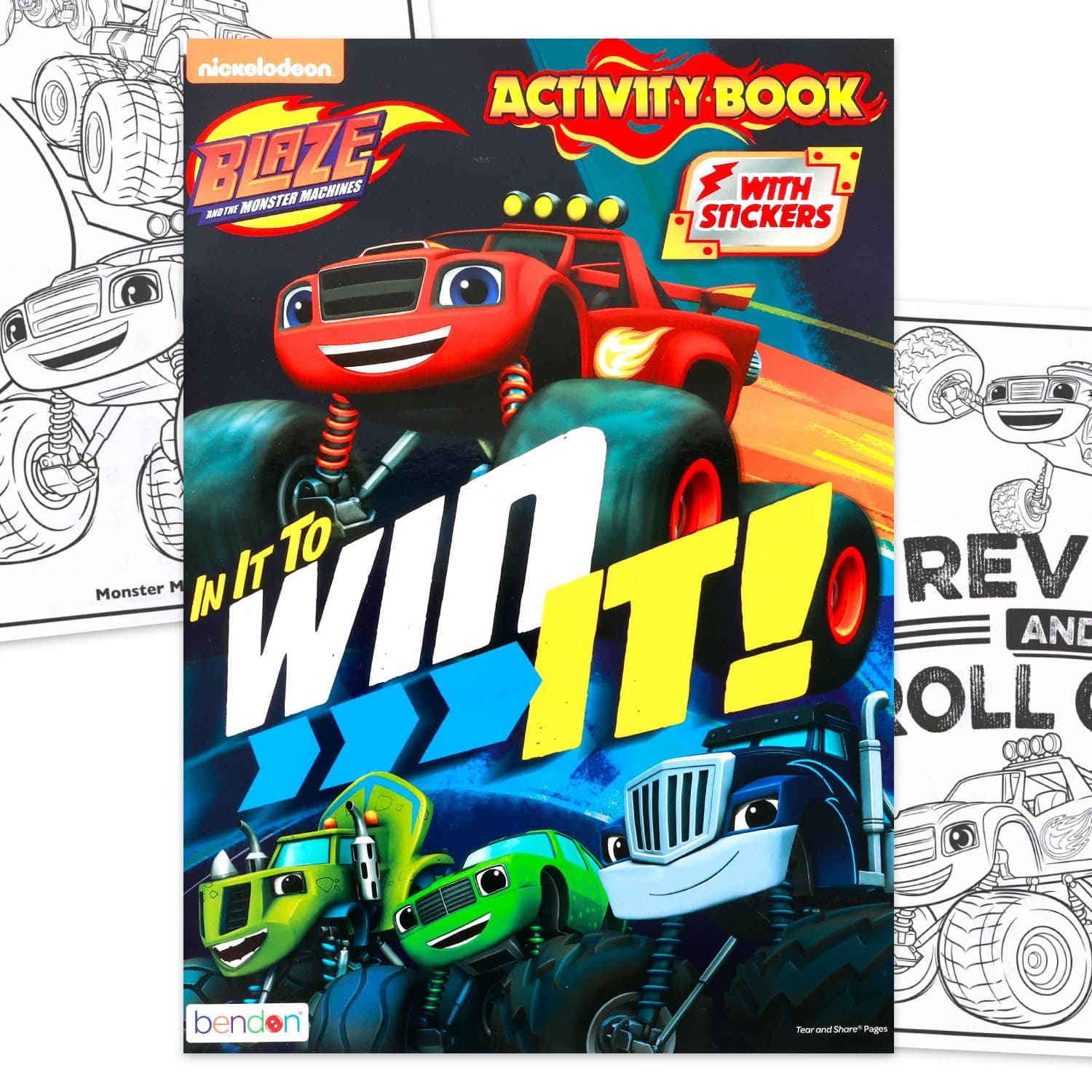 Nickelodeon Blaze and the Monster Machines "Let's Blaze" Jumbo Coloring and Activity Book