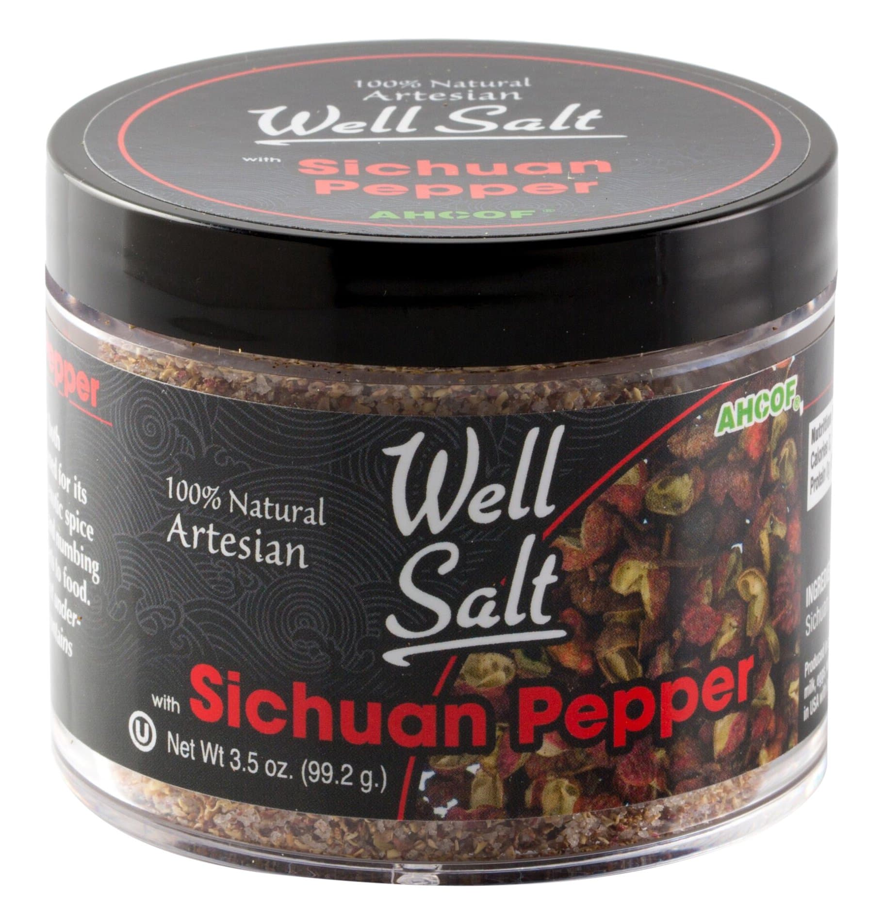 AHCO Foods 100% Natural Artesian Well Salt, Sichuan Pepper, 3.5 Ounce