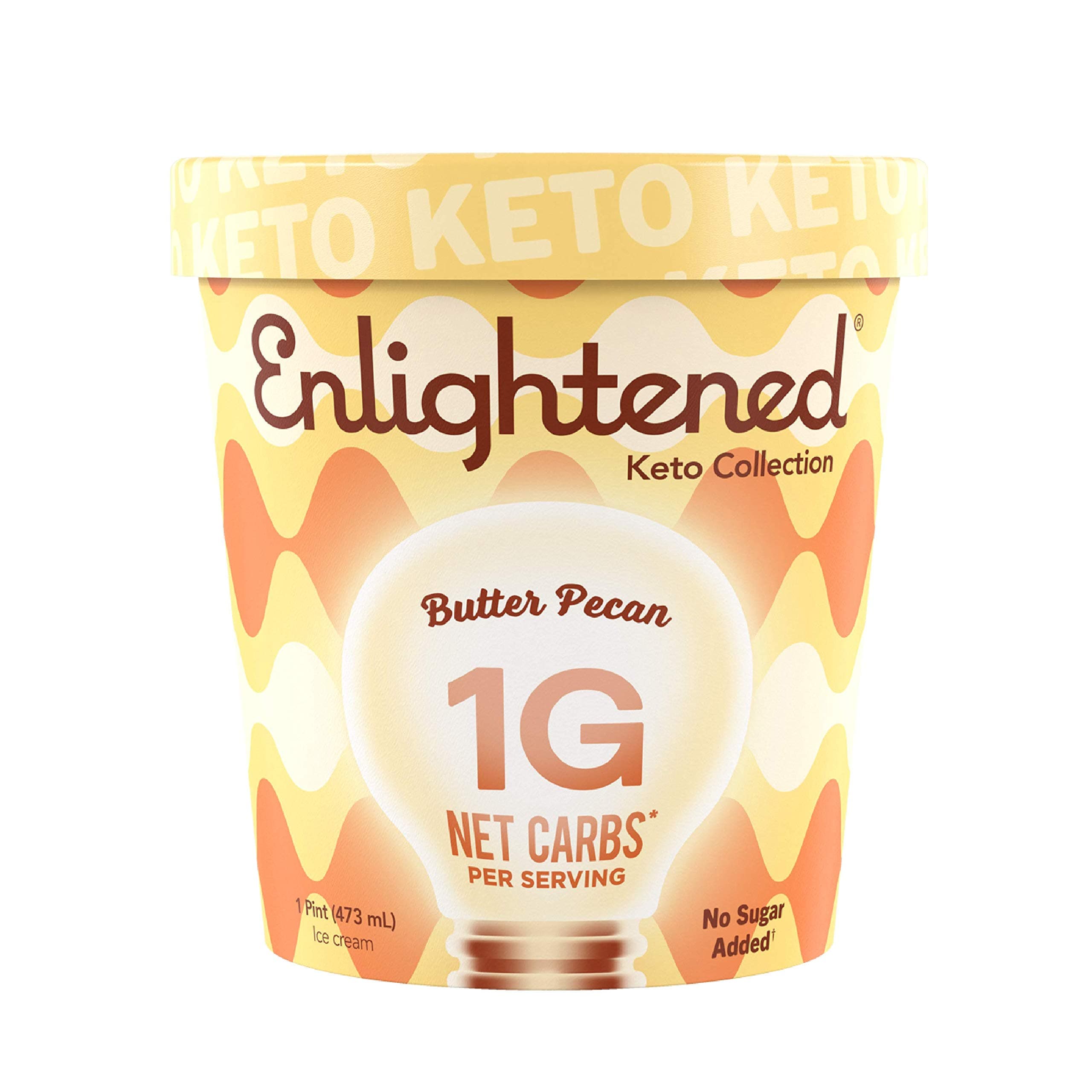 Enlightened, Butter Pecan Ice Cream Keto Ice Cream, 16 fl oz (Frozen)