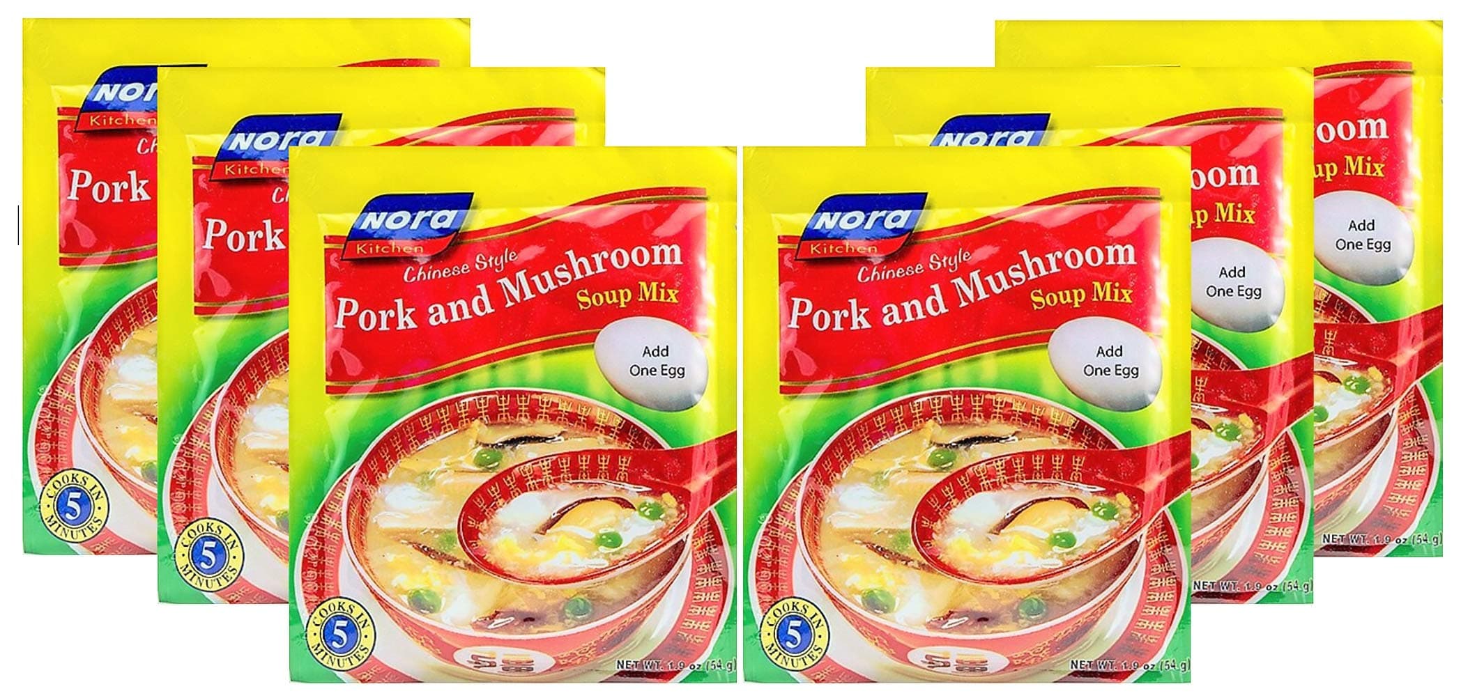Nora Pork and Mushroom Soup Mix, 1.9 Oz (Pack of 6)