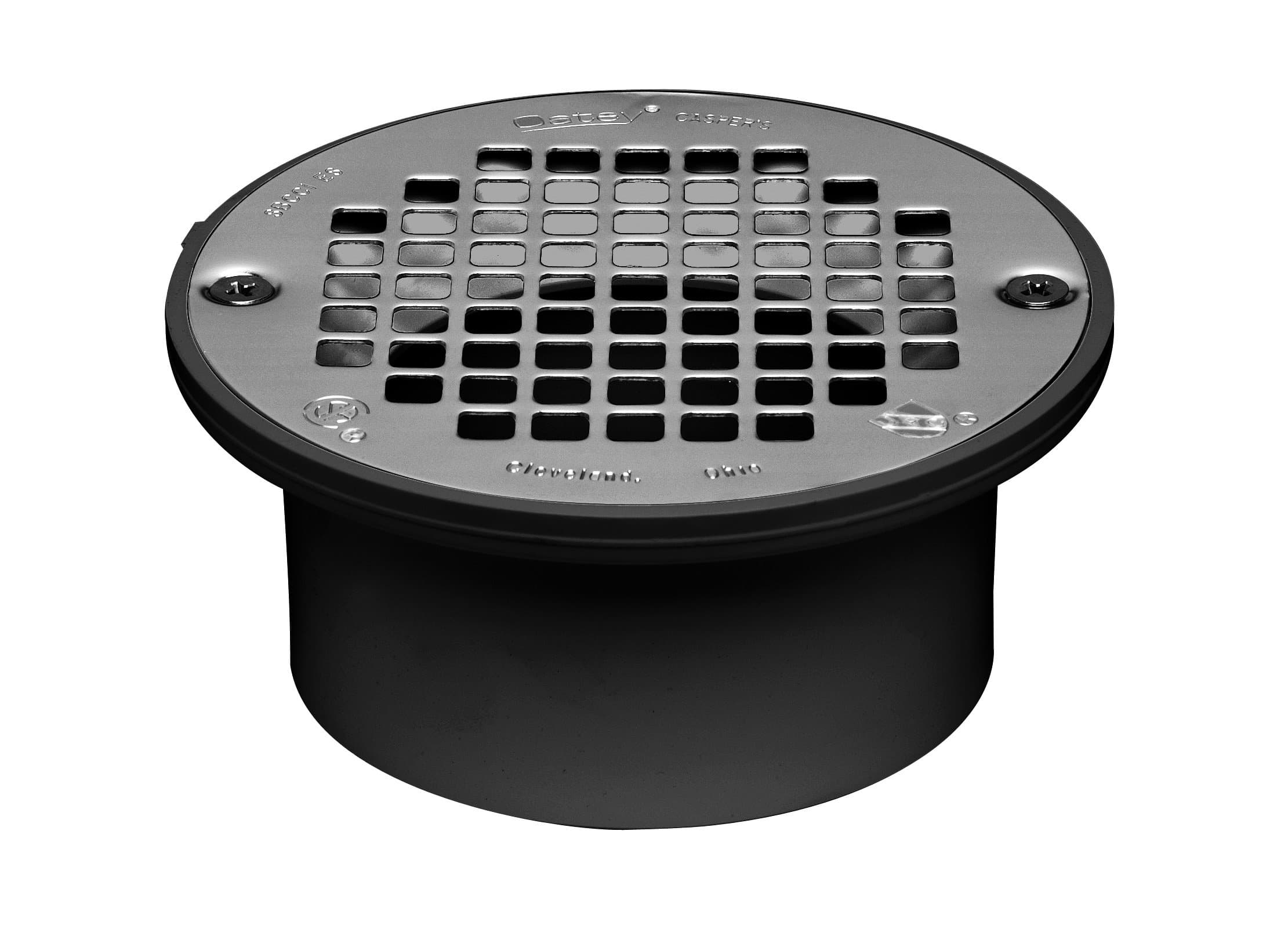 Oatey 43582 3 in. or 4 in. ABS General Purpose Drain with 5 in. Stainless Steel Screw-Tite Strainer