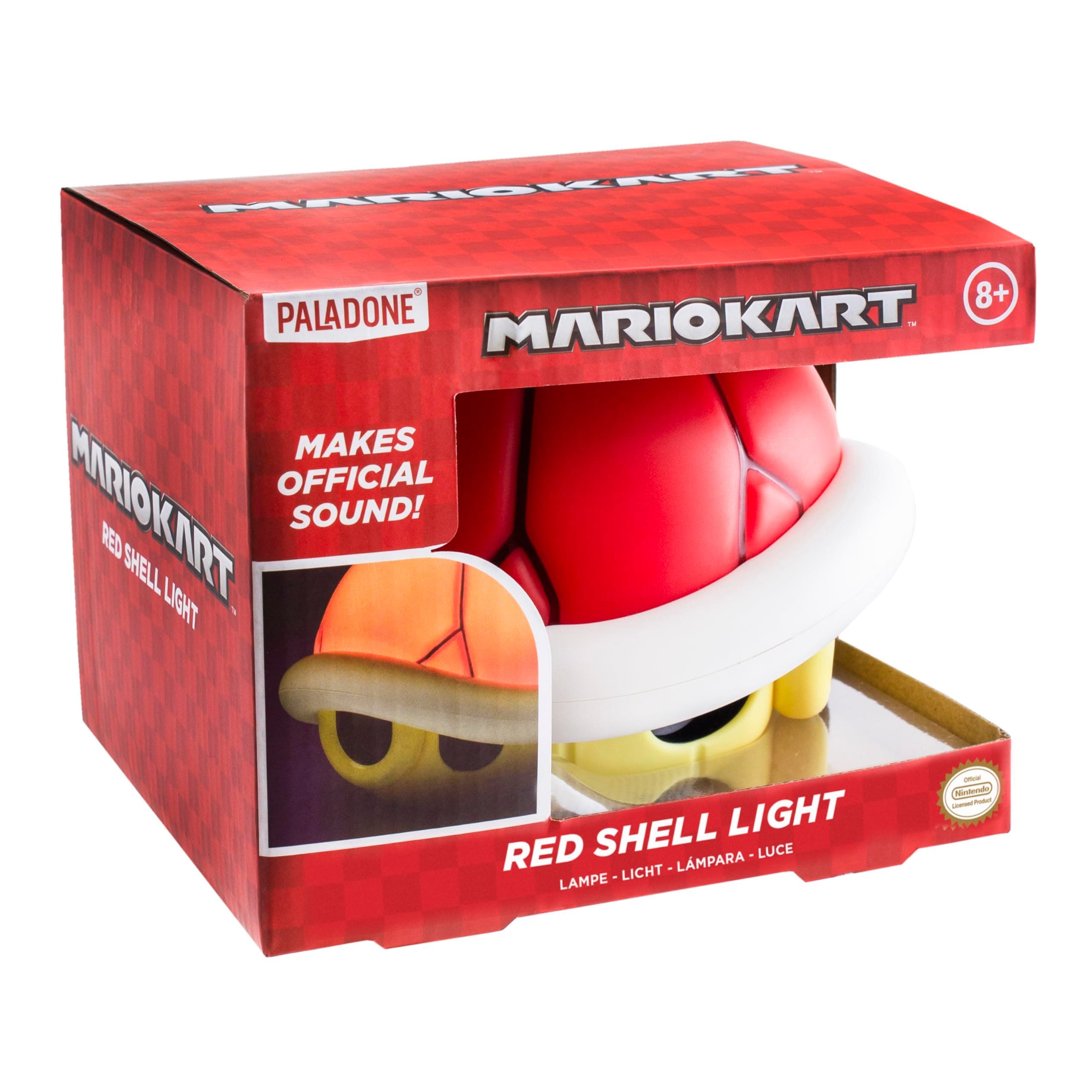 Paladone Super Mario Red Shell Light with Sound | Gaming Home Décor | Officially Licensed Nintendo Merchandise