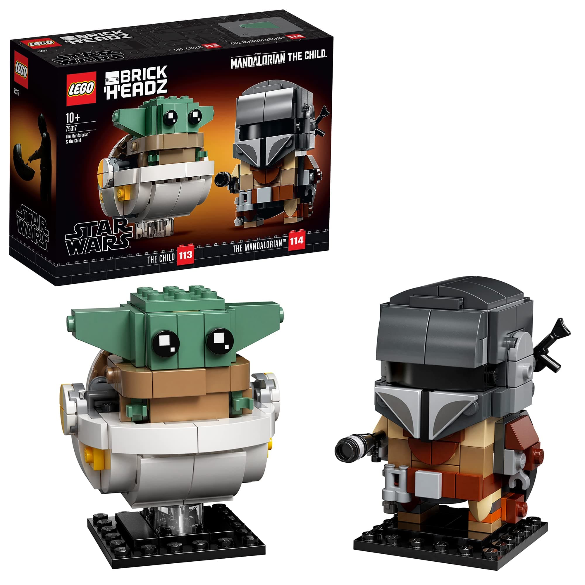 BrickHeadz Star Wars The Mandalorian & The Child 75317 Building Kit, Fun Building Toy for Kids and Any Star Wars Fan Featuring Buildable The Mandalorian and The Child Figures (295 Pieces)