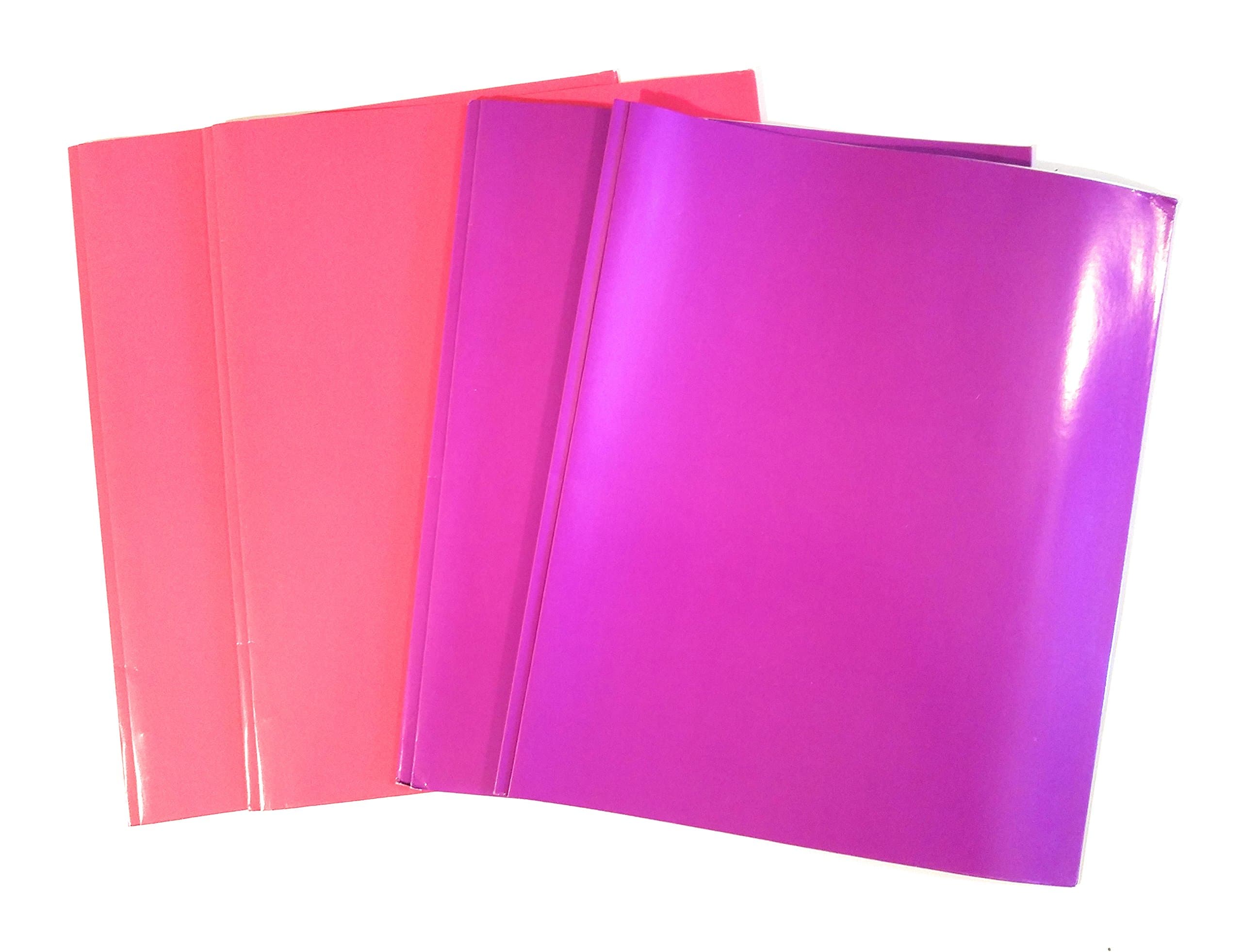 2 Pocket Folders With Prongs 4 Piece Bundle Pink & Purple