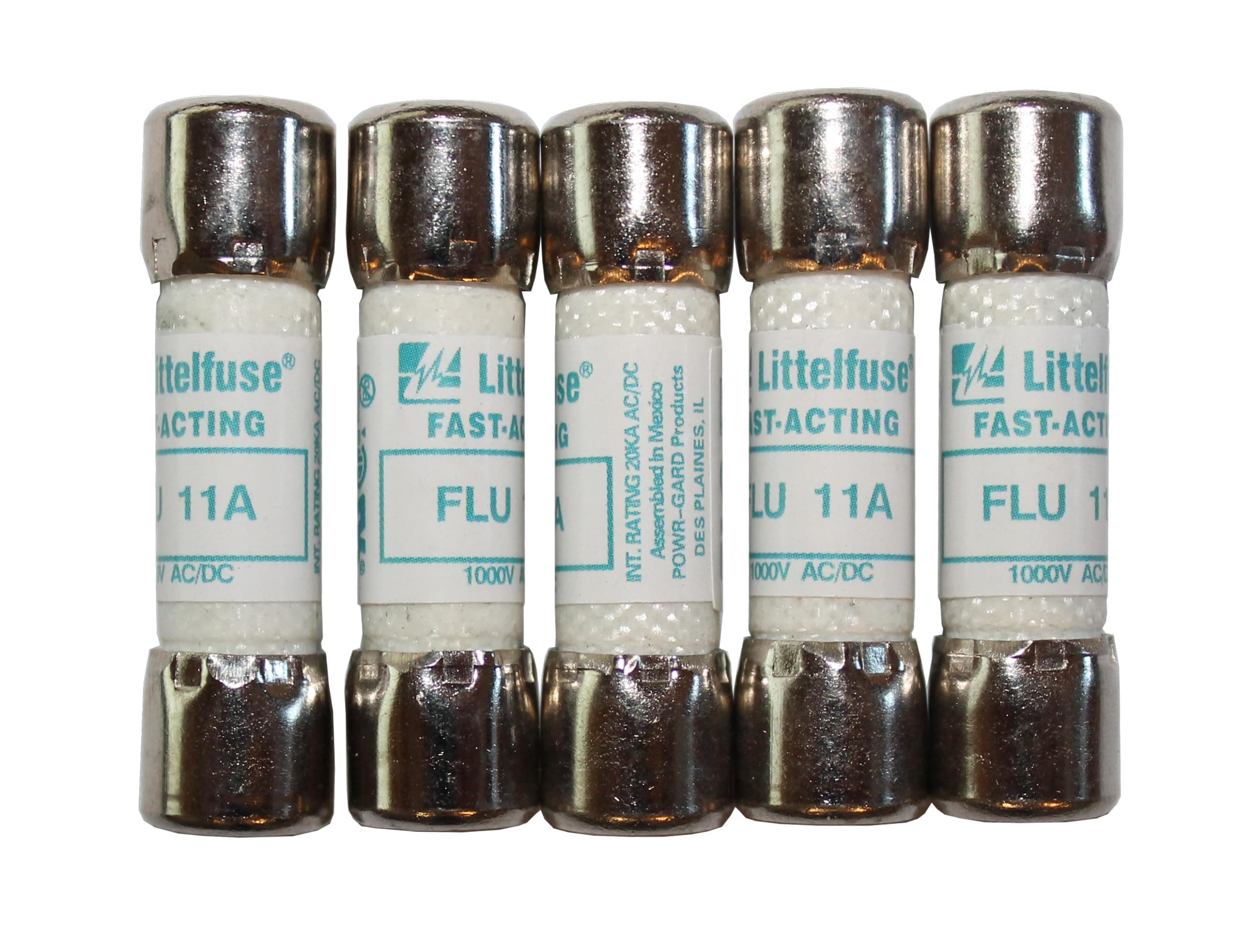 FLU-11A 11A 1000V Fast Acting Multi-Meter Fuse 803293 (5 Pack) QSU