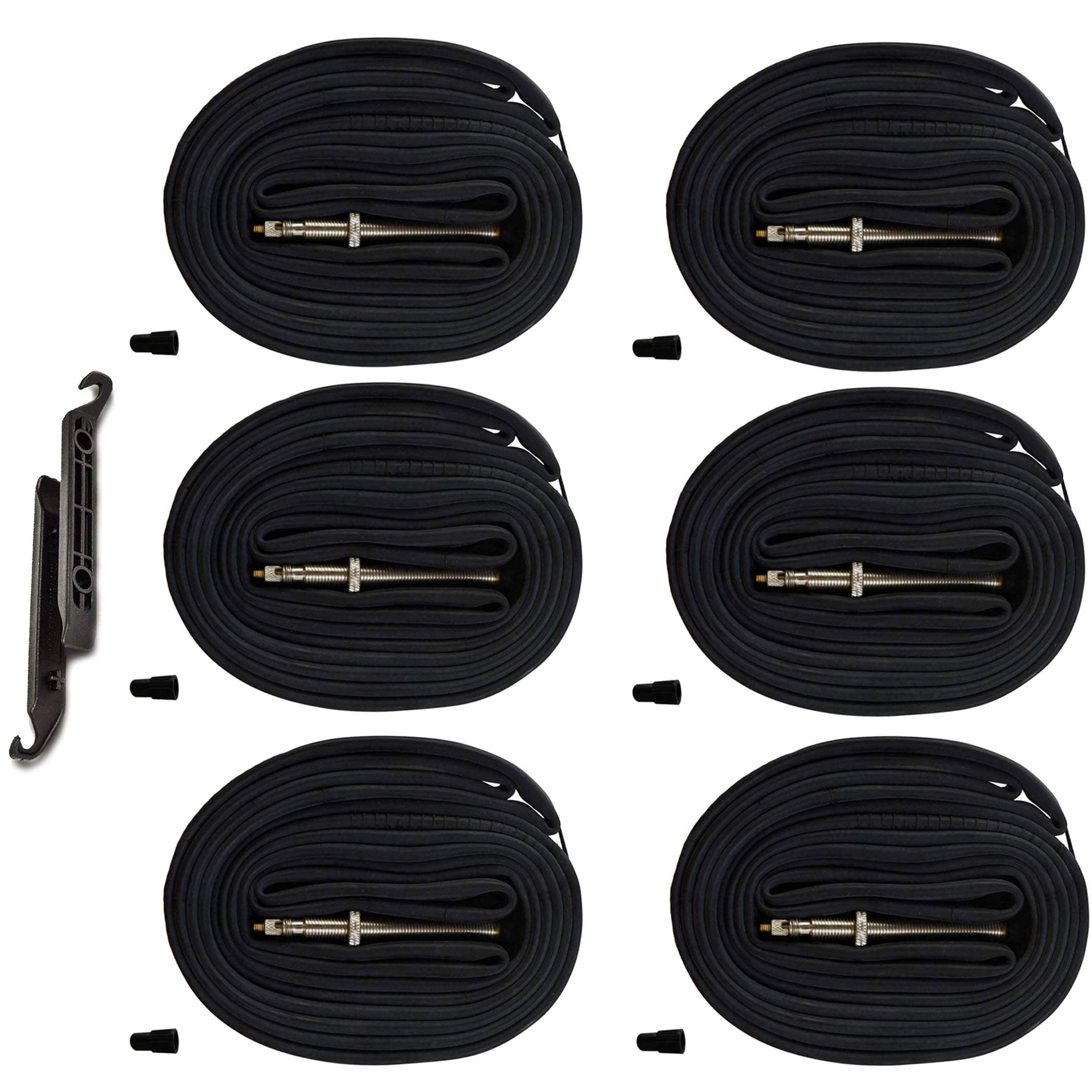 AR-PRO (6-Pack) 28" 700x20-25c Replacement Road Bike Inner Tubes with 60mm Presta Valves and Free 2 Tire Levers - Bike Tubes for 700x20c, 700x23c, and 700x25c Road Bike Tires